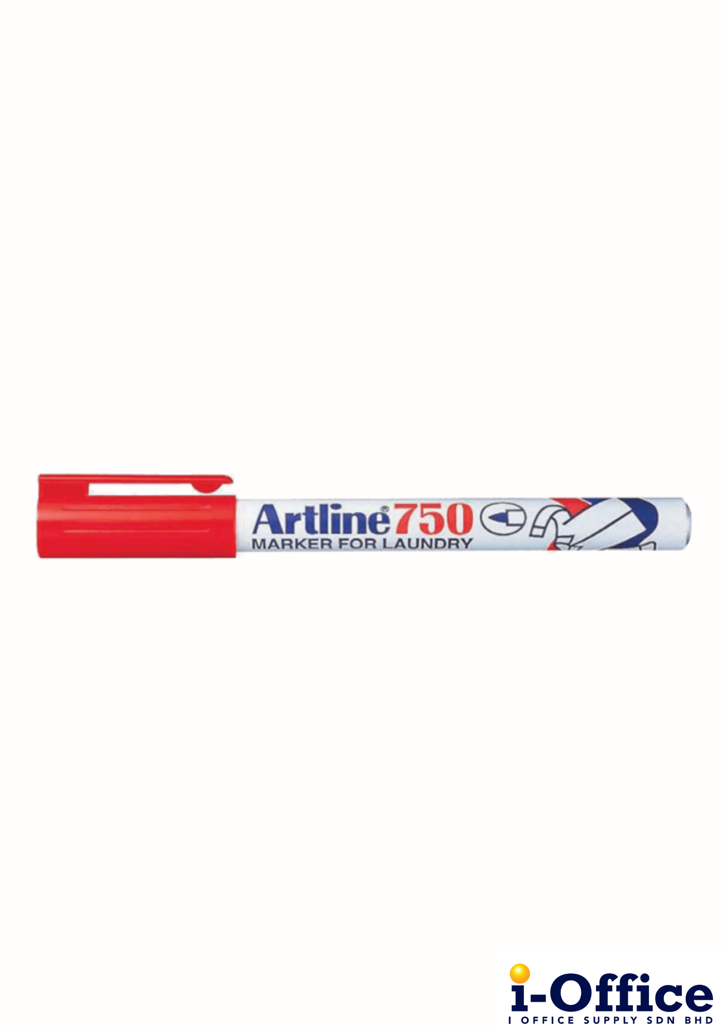 Artline EK-750 Marker For Laundry Pen - Red