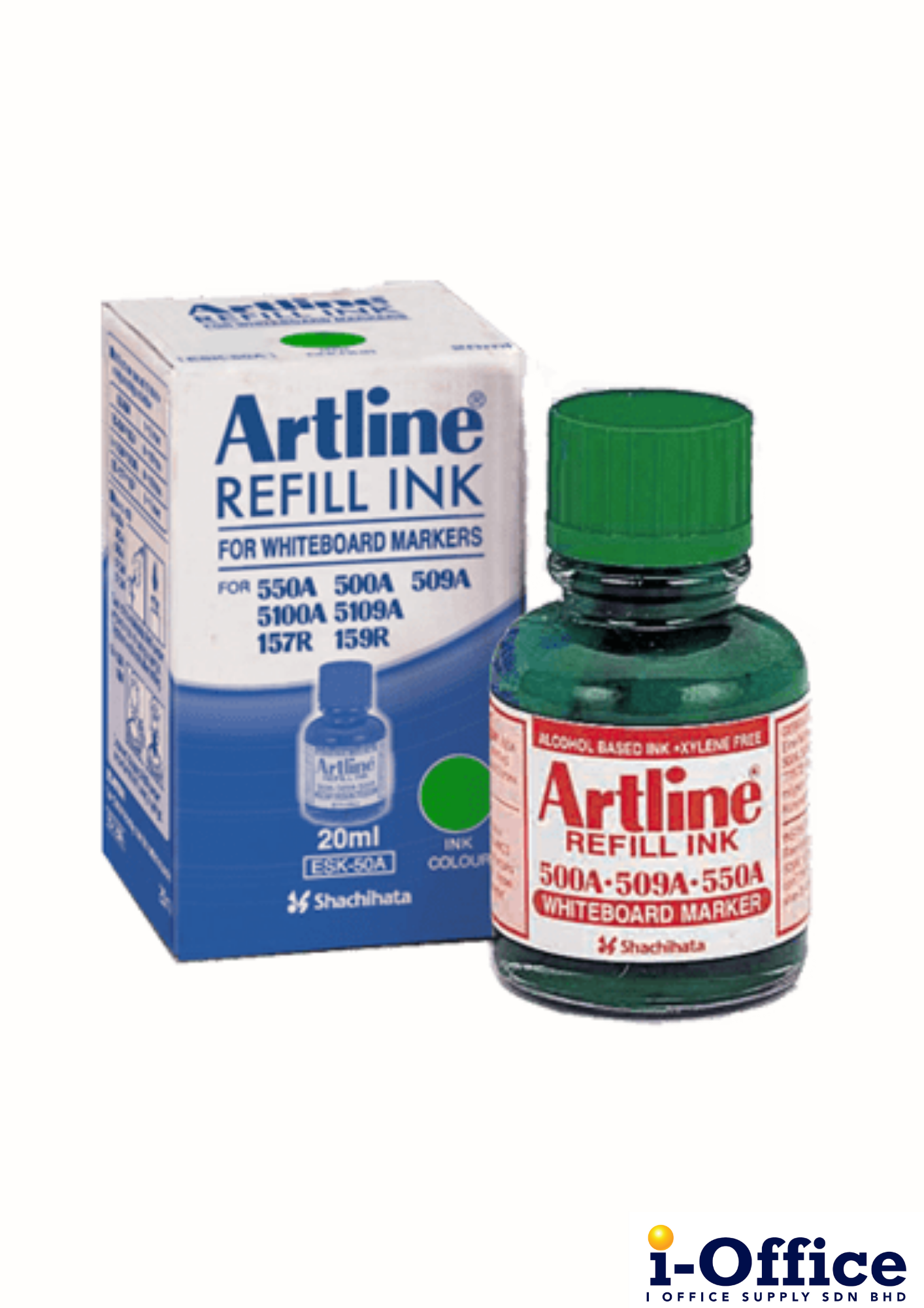 Artline White Board Refill Ink 20ml - Green