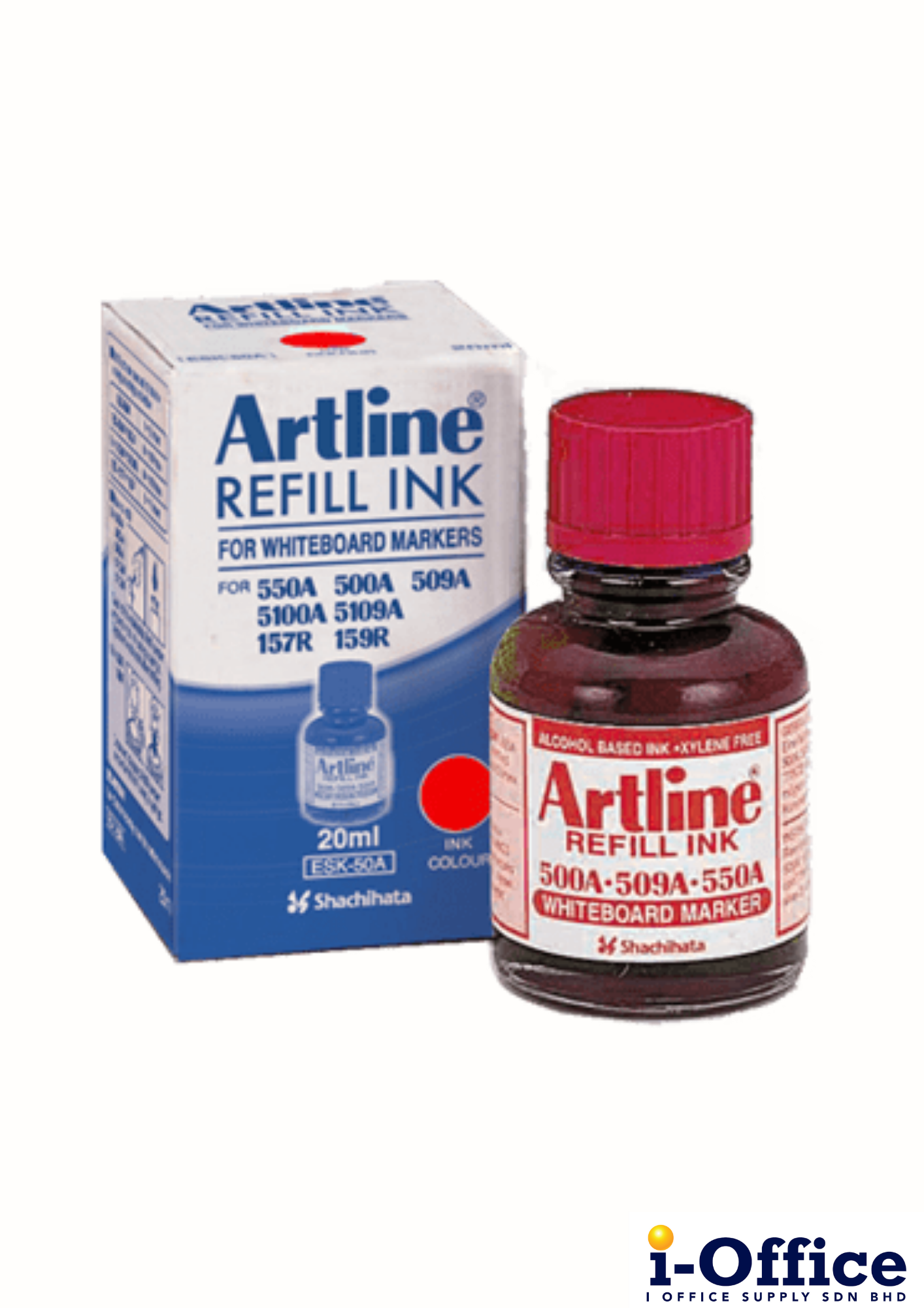 Artline White Board Refill Ink 20ml - Red