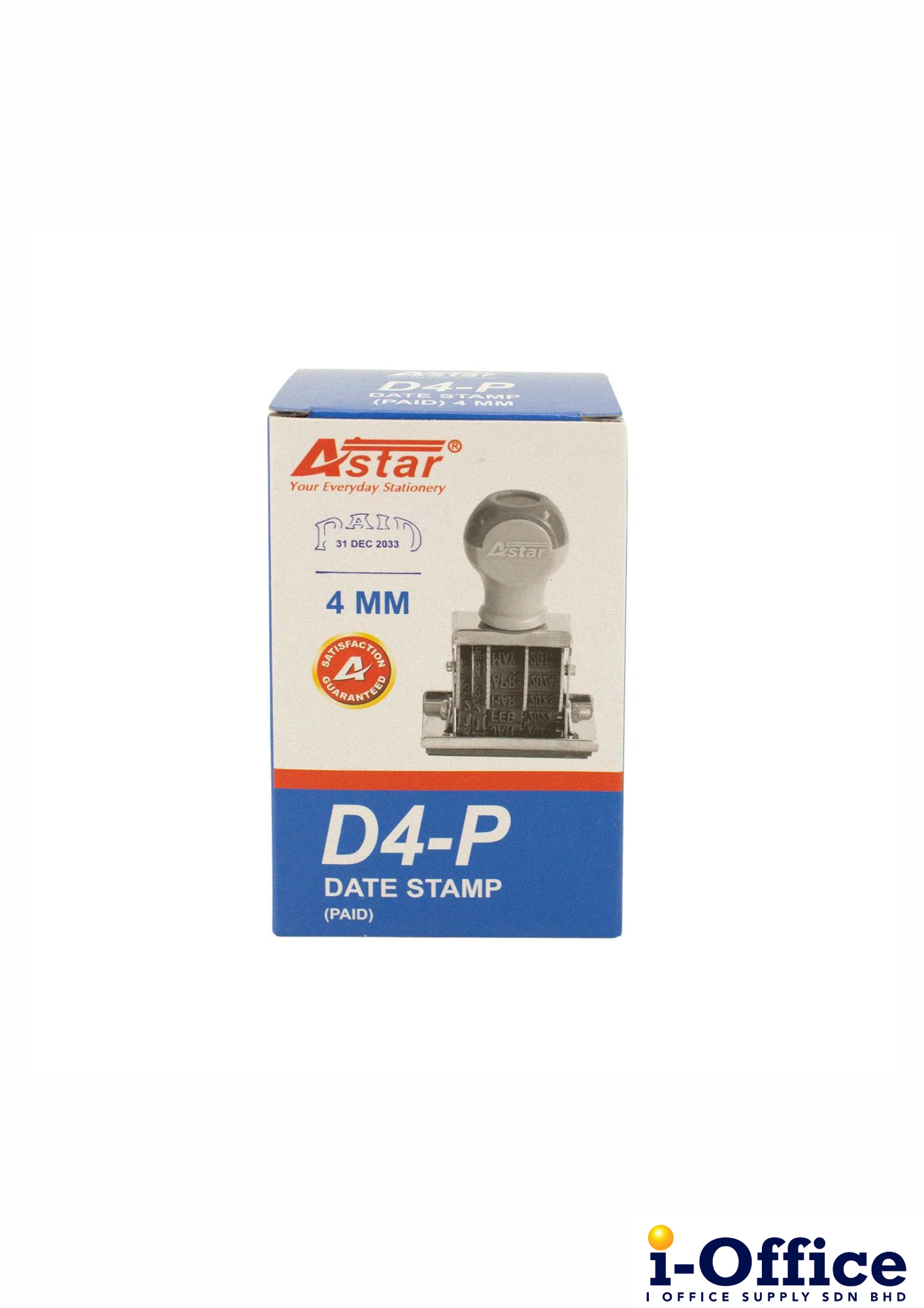 Astar D4-P 4mm Date Stamp & Paid