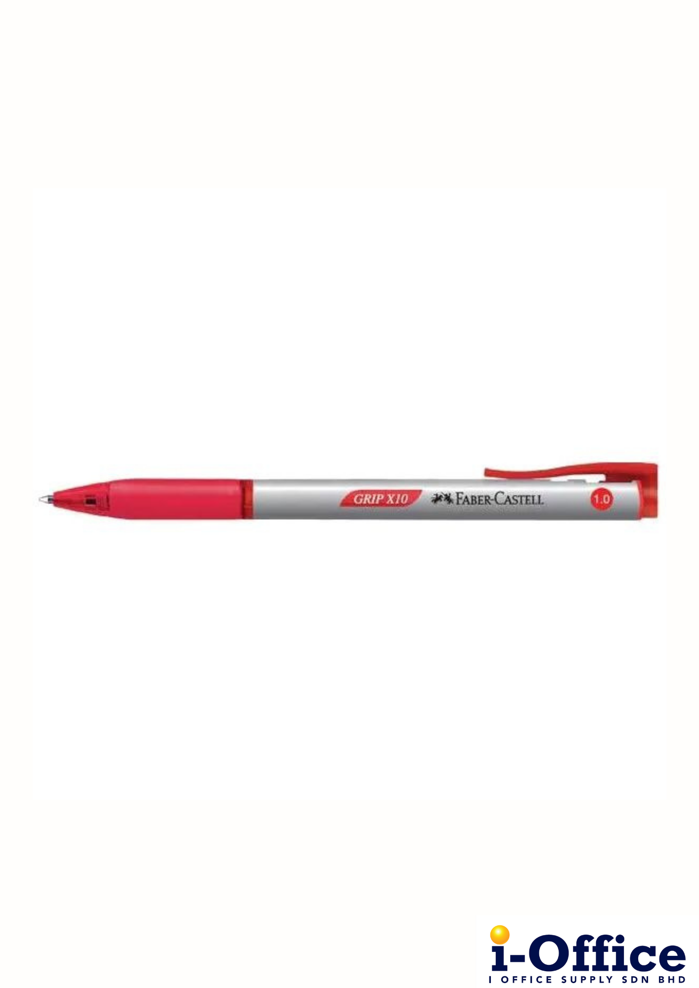 Faber-Castell Grip X10 Ball Pen - 1.0mm - Red