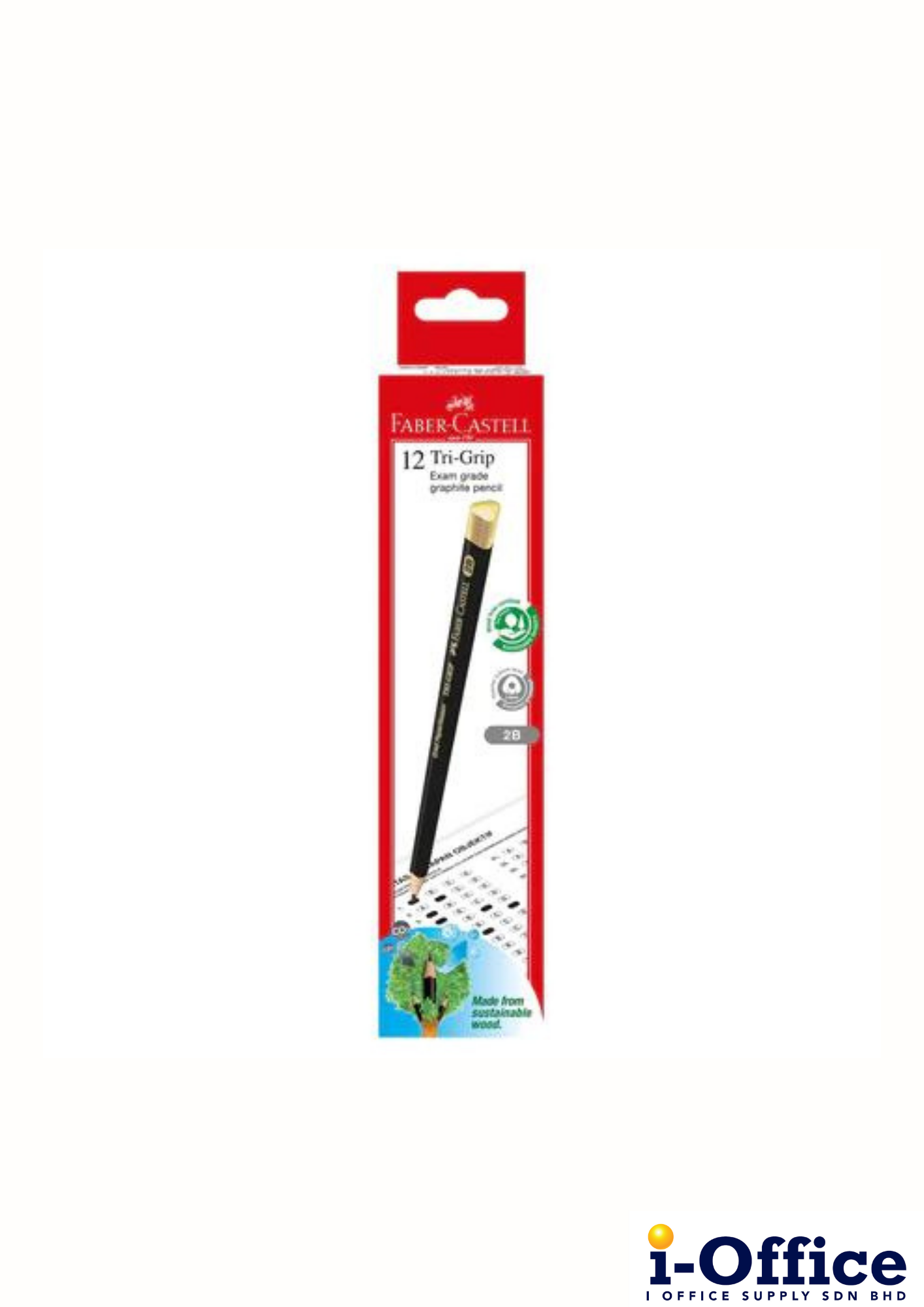 Faber Castell Trip-Grip 2B Pencil - 12pcs