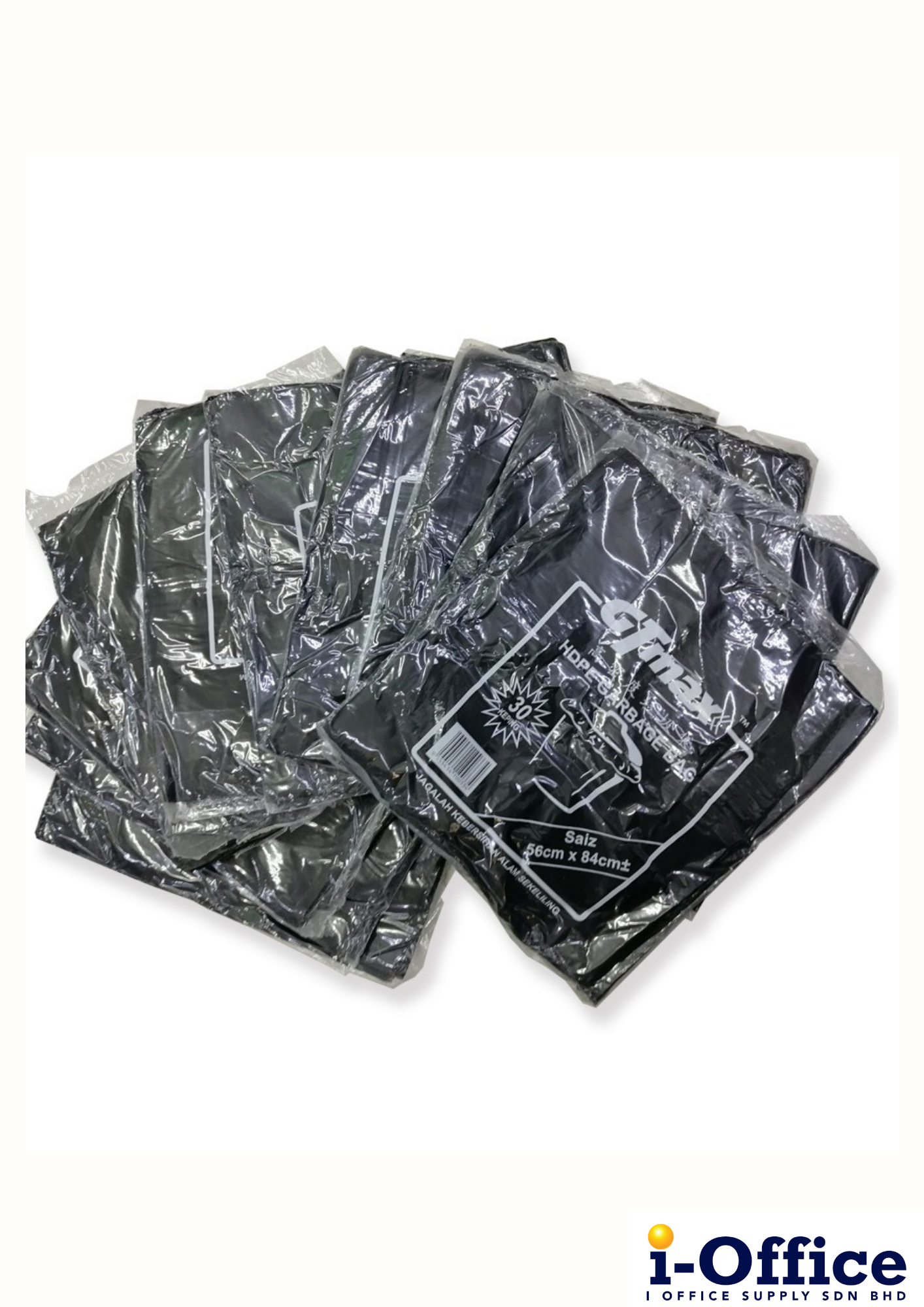 HDPE Black Garbage Bag - 56cm x 84cm - 30s