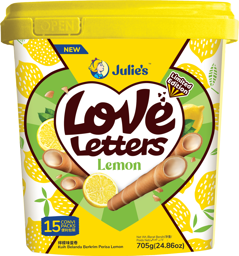 Julie s Love Letter Wafer Rolls 100g