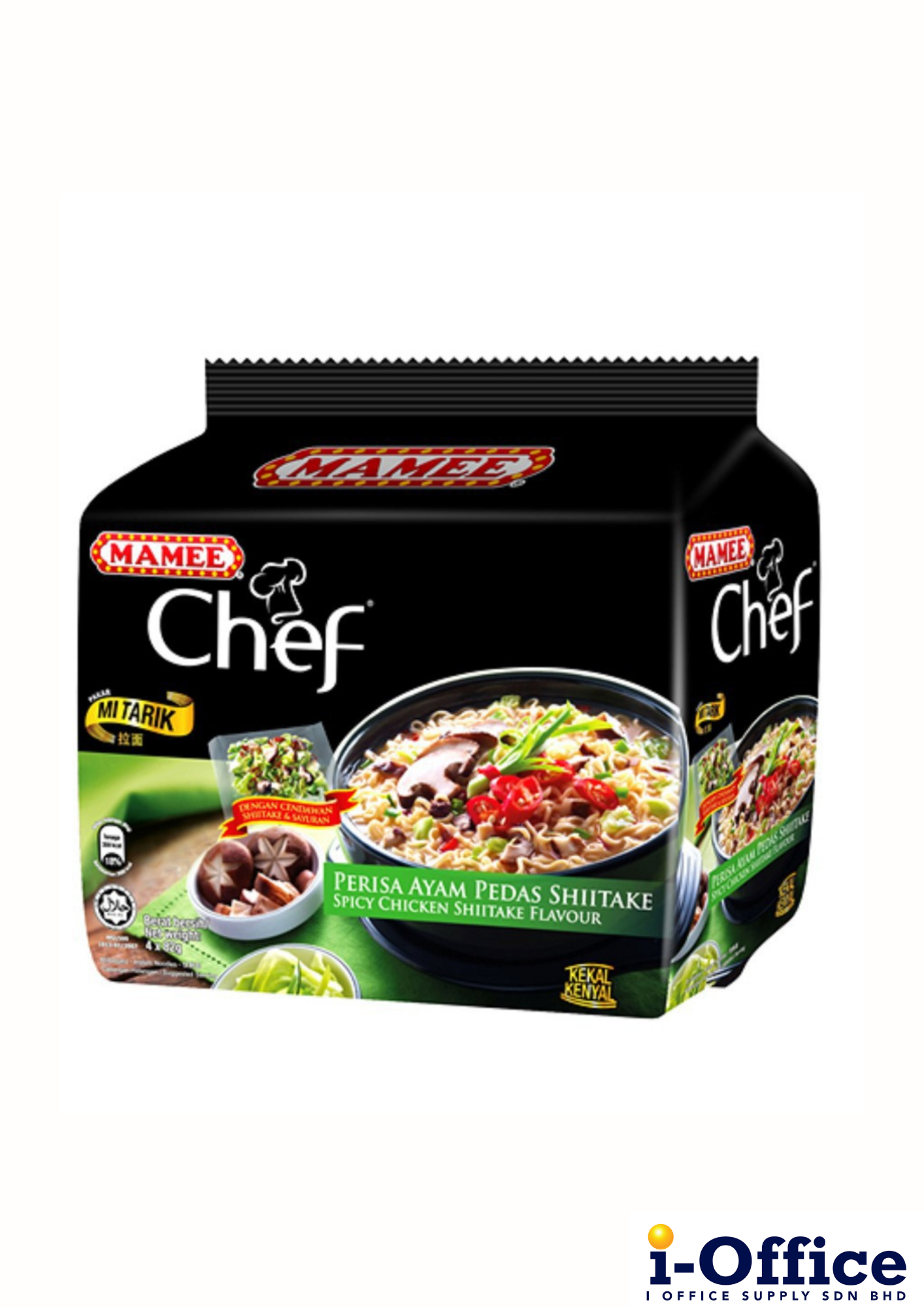 Mamee Chef Spicy Chicken Shitake Instant Noodles - 4s x 80g