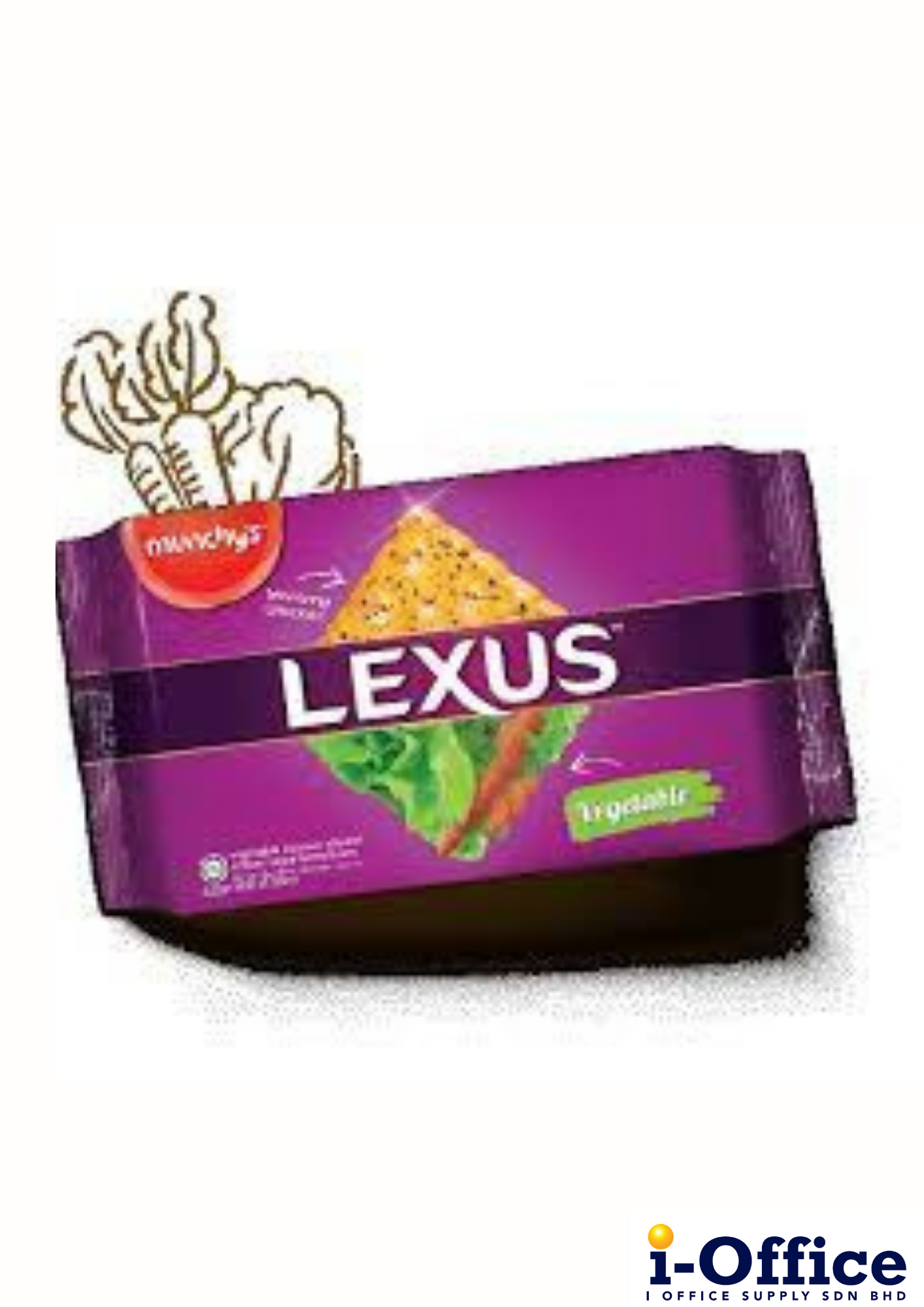 Munchy's Lexus Vegateble Cream Sandwich Calcium Cracker Biscuit 200g