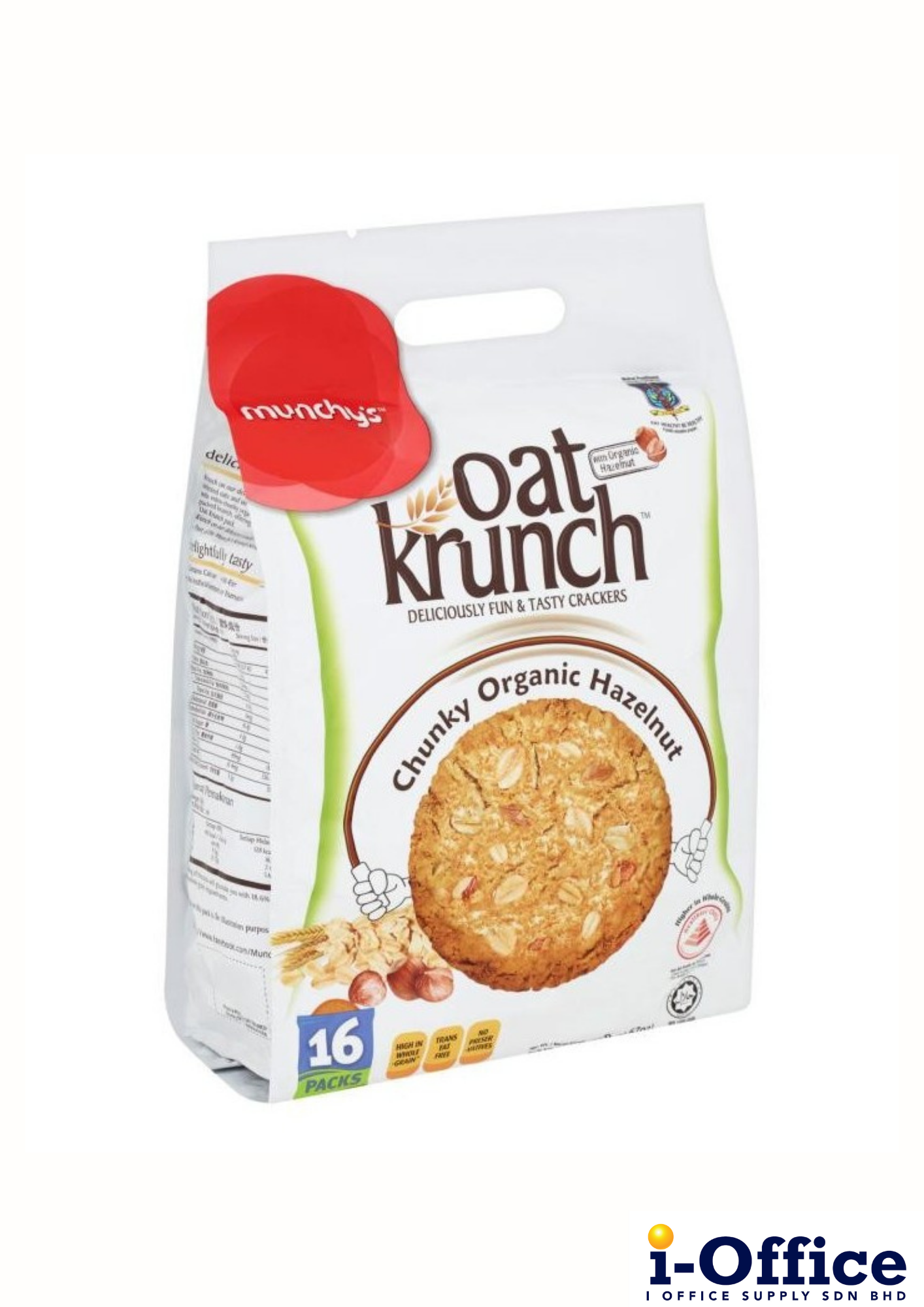 Munchy's Oat Krunch Chunky Hazelnut Cracker - 16 x 26g