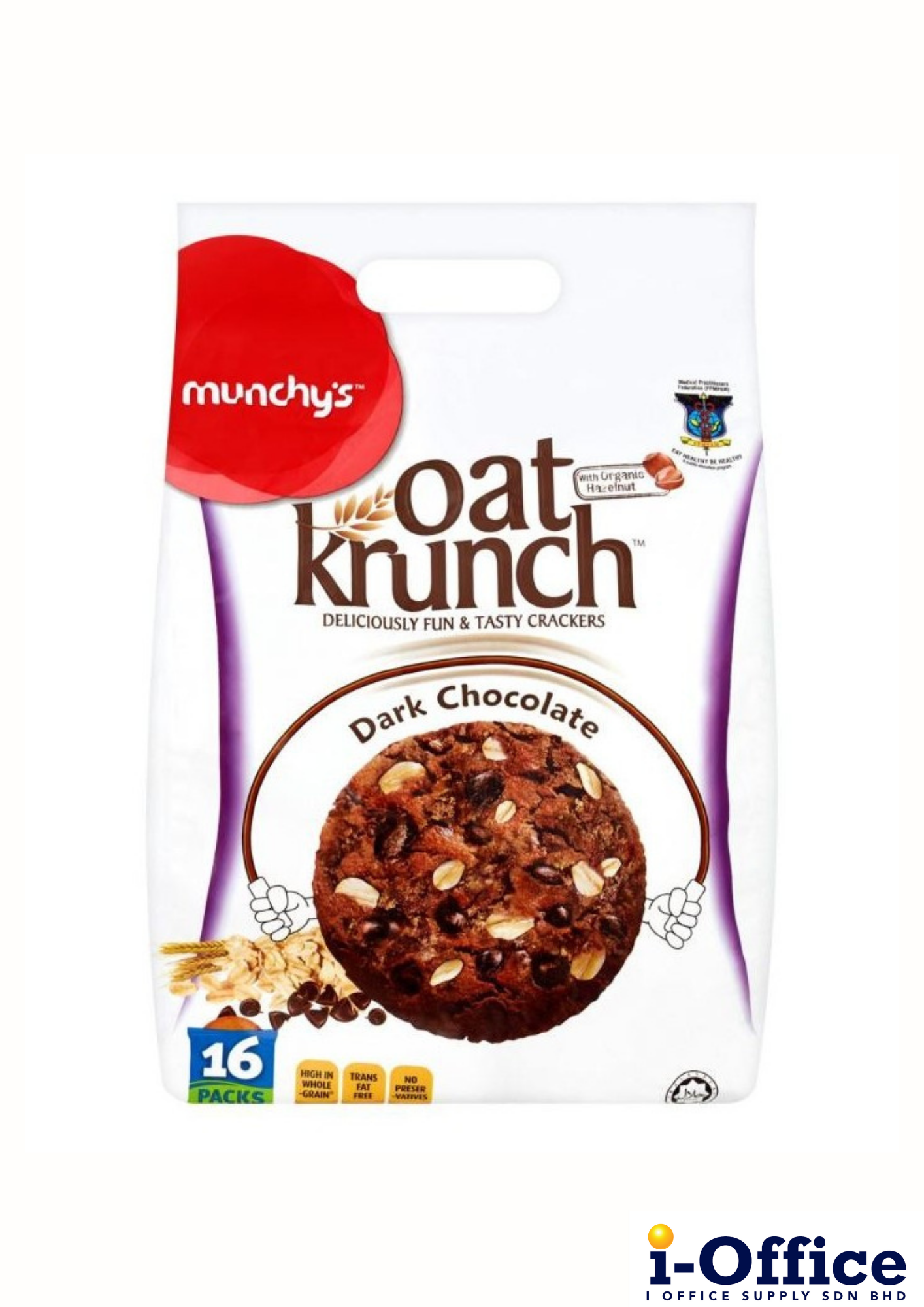 Munchy's Oat Krunch Dark Chocolate Cracker - 16 x 26g