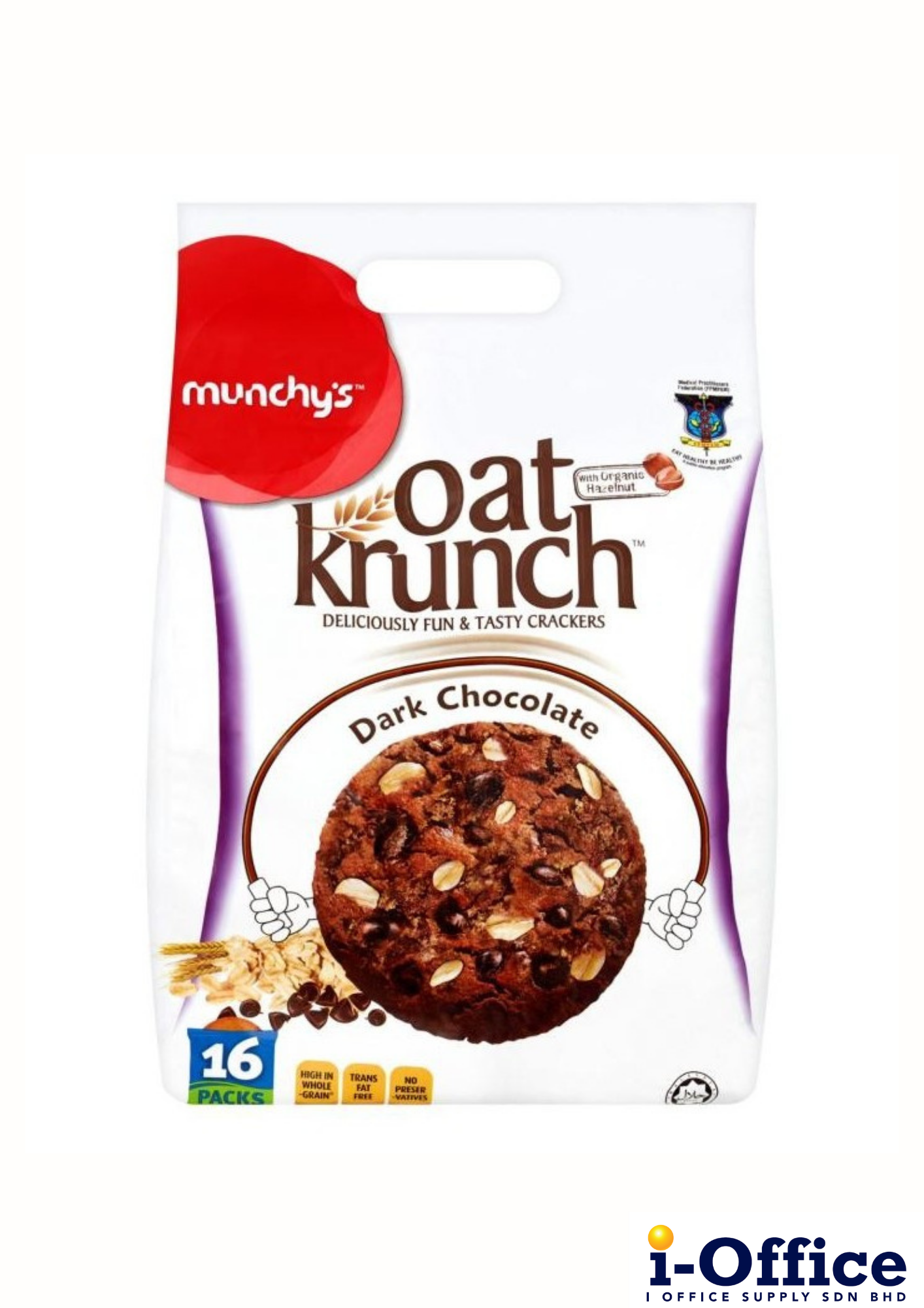 Munchy's Oat Krunch Dark Chocolate Cracker 16 x 26g