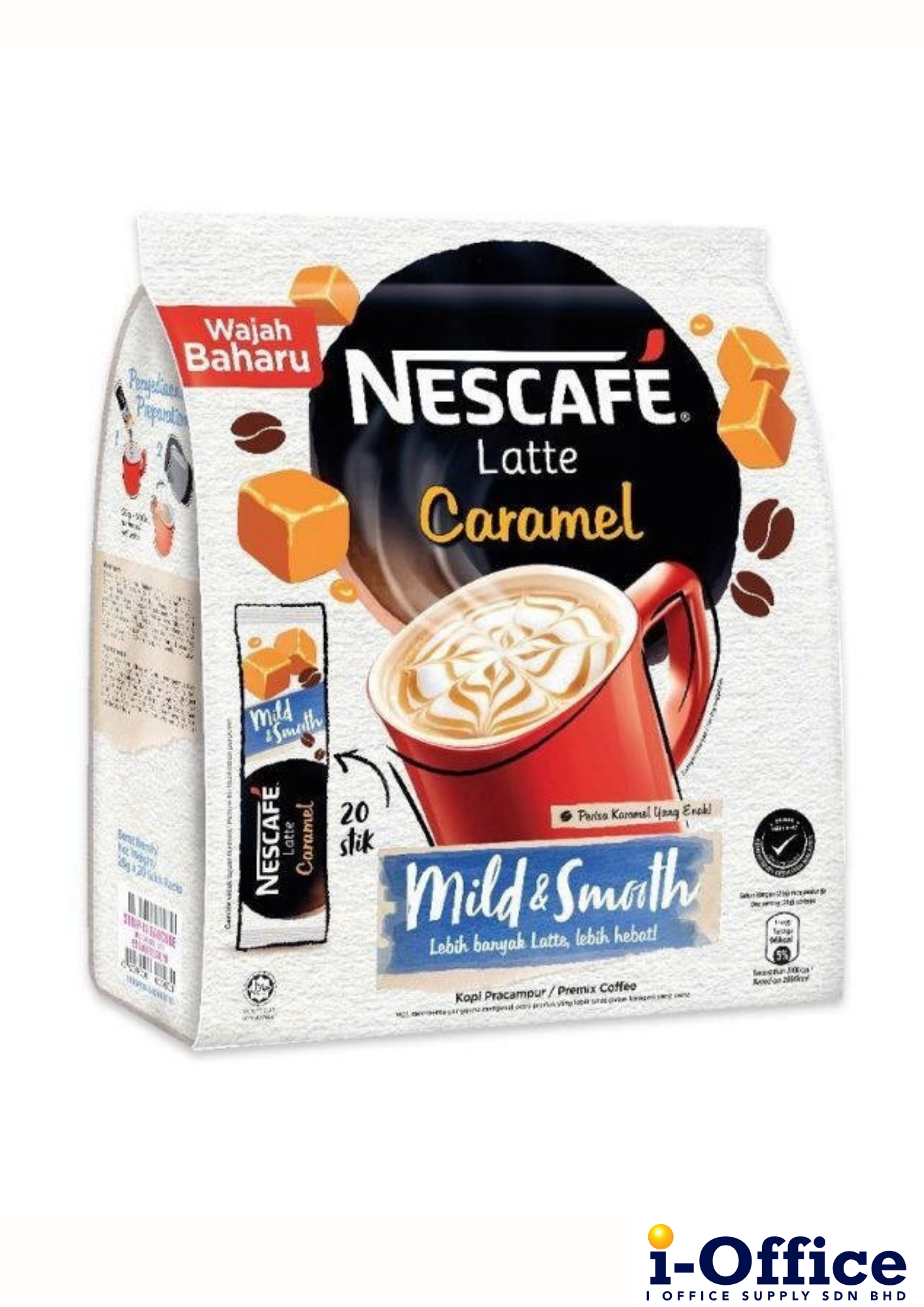 Nestle Nescafe Latte Caramel Premix Coffee - 20s x 25g