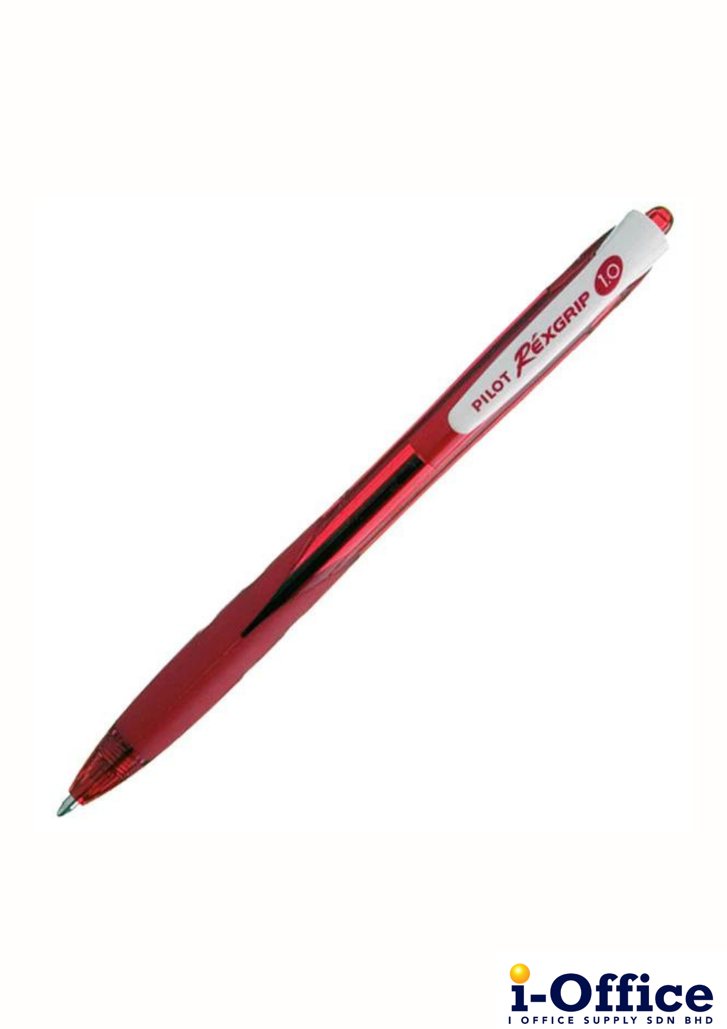 Pilot 10-M Rexgrip Ball Pen - 1.0mm - Red