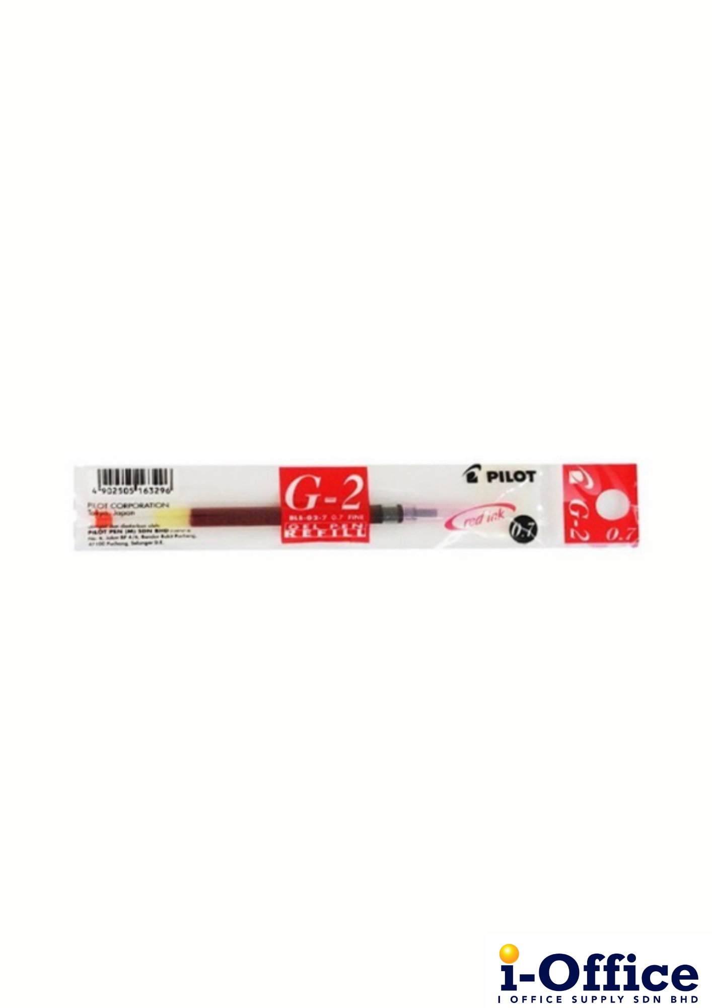 Pilot G-2 Retractable Gel Pen Refill - 0.7mm - Red