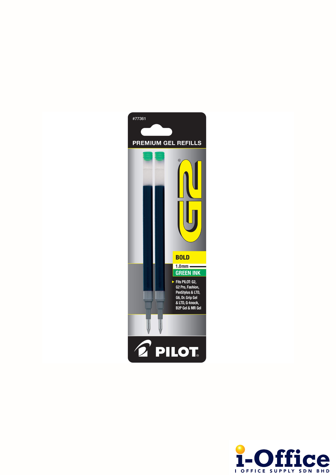 Pilot G2 Retractable Gel Pen Refill Green