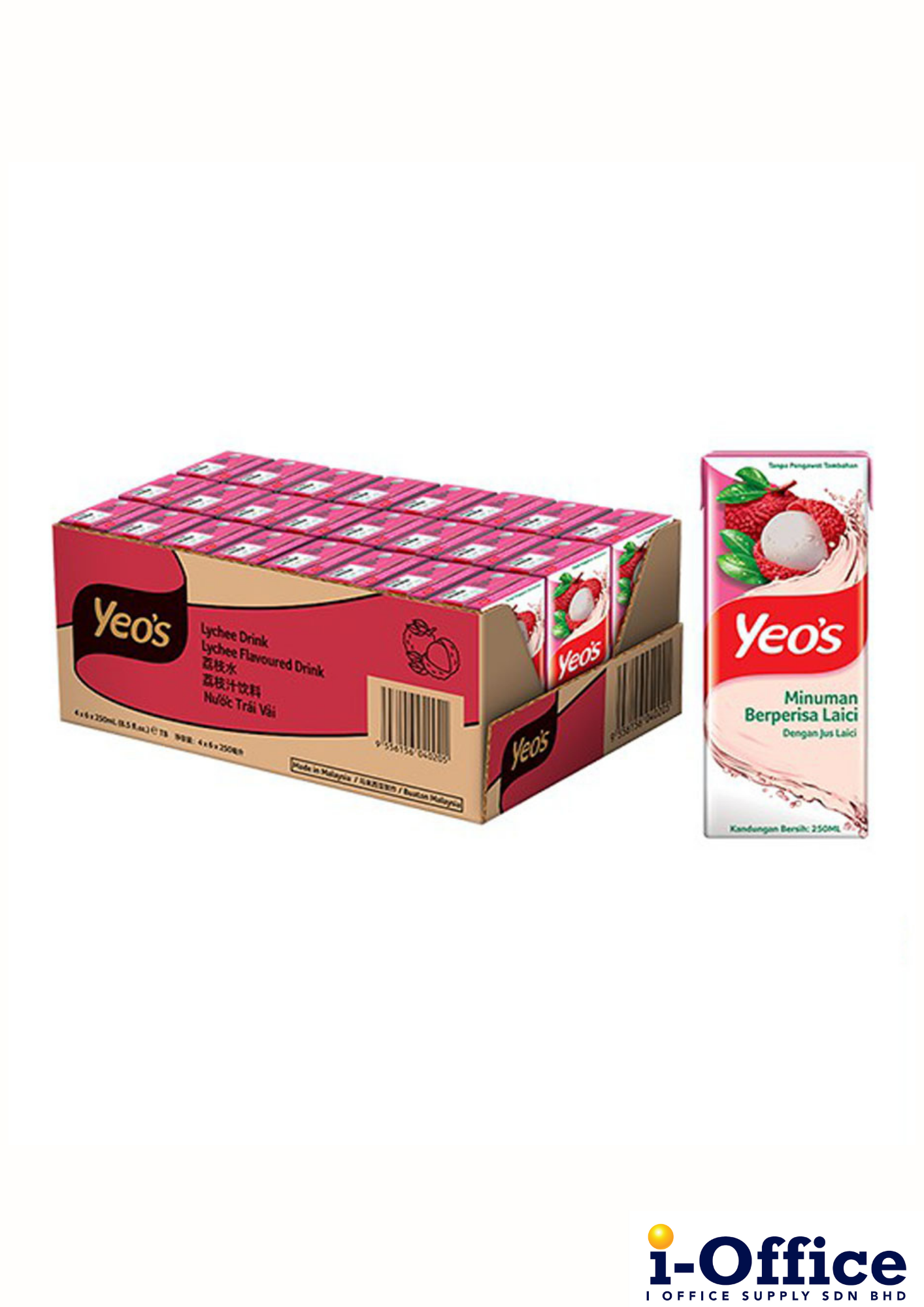 Yeo's Lychee Drink - 24 x 250ml