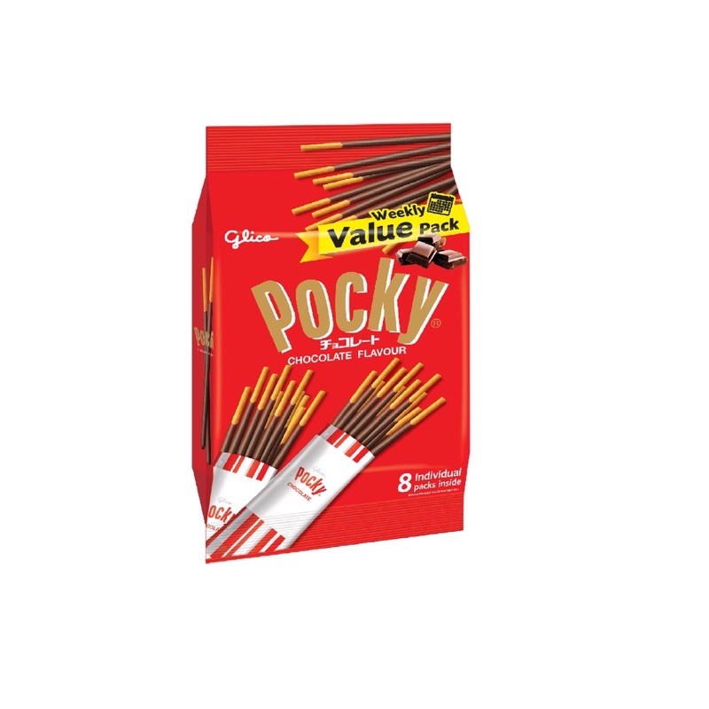 GLICO POCKY Biscuit Stick Value Pack 176G x 8'S-Wholesale Office Stationery and Pantry Supply