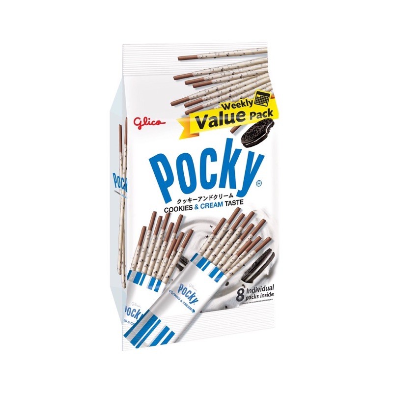 GLICO POCKY Biscuit Stick Value Pack 176G x 8'S-Wholesale Office Stationery and Pantry Supply