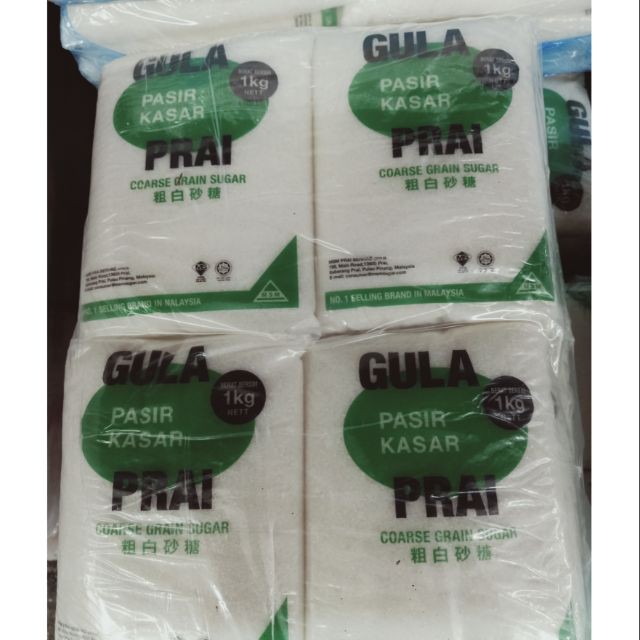 GULA PRAI COARSE GRAIN Sugar (White) 1KG-Wholesale Office Stationery and Pantry Supply