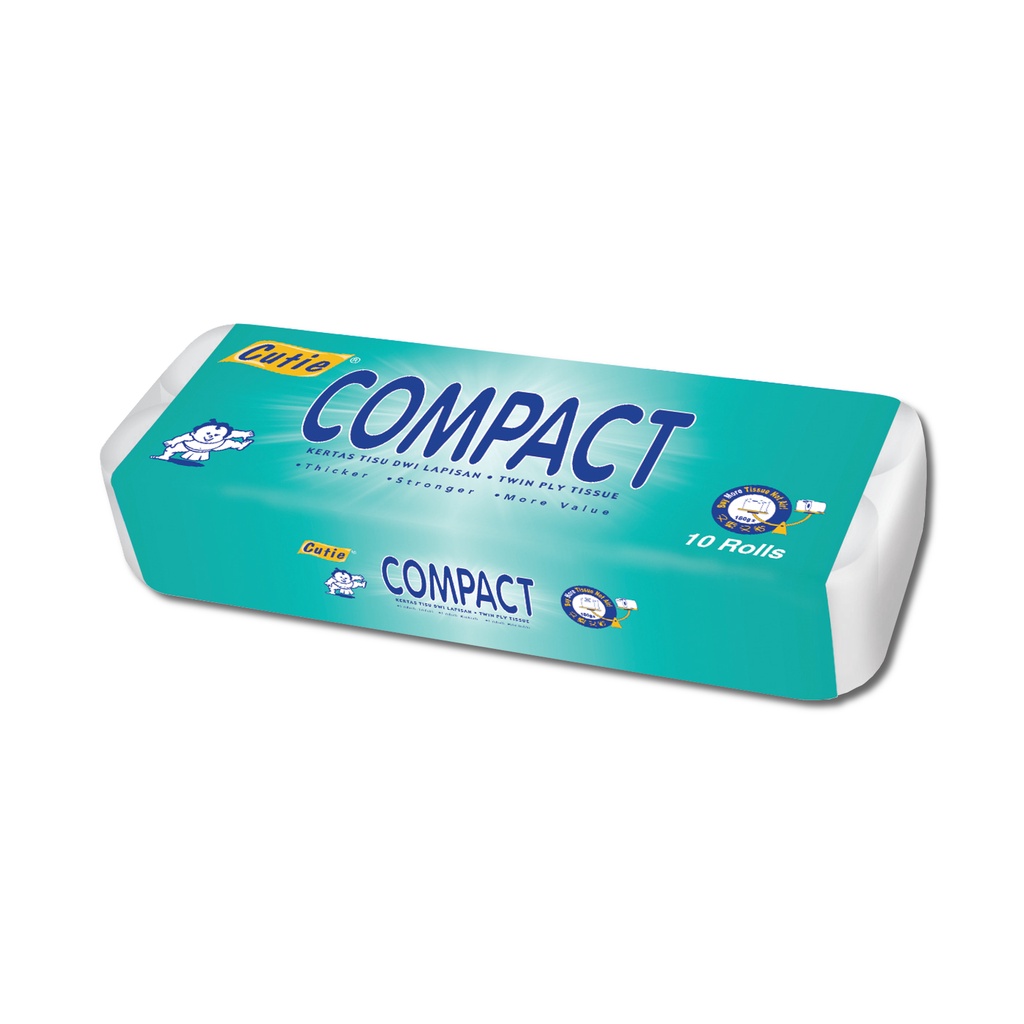 CUTIE Compact 3Ply Toilet Roll-Wholesale Office Stationery and Pantry Supply