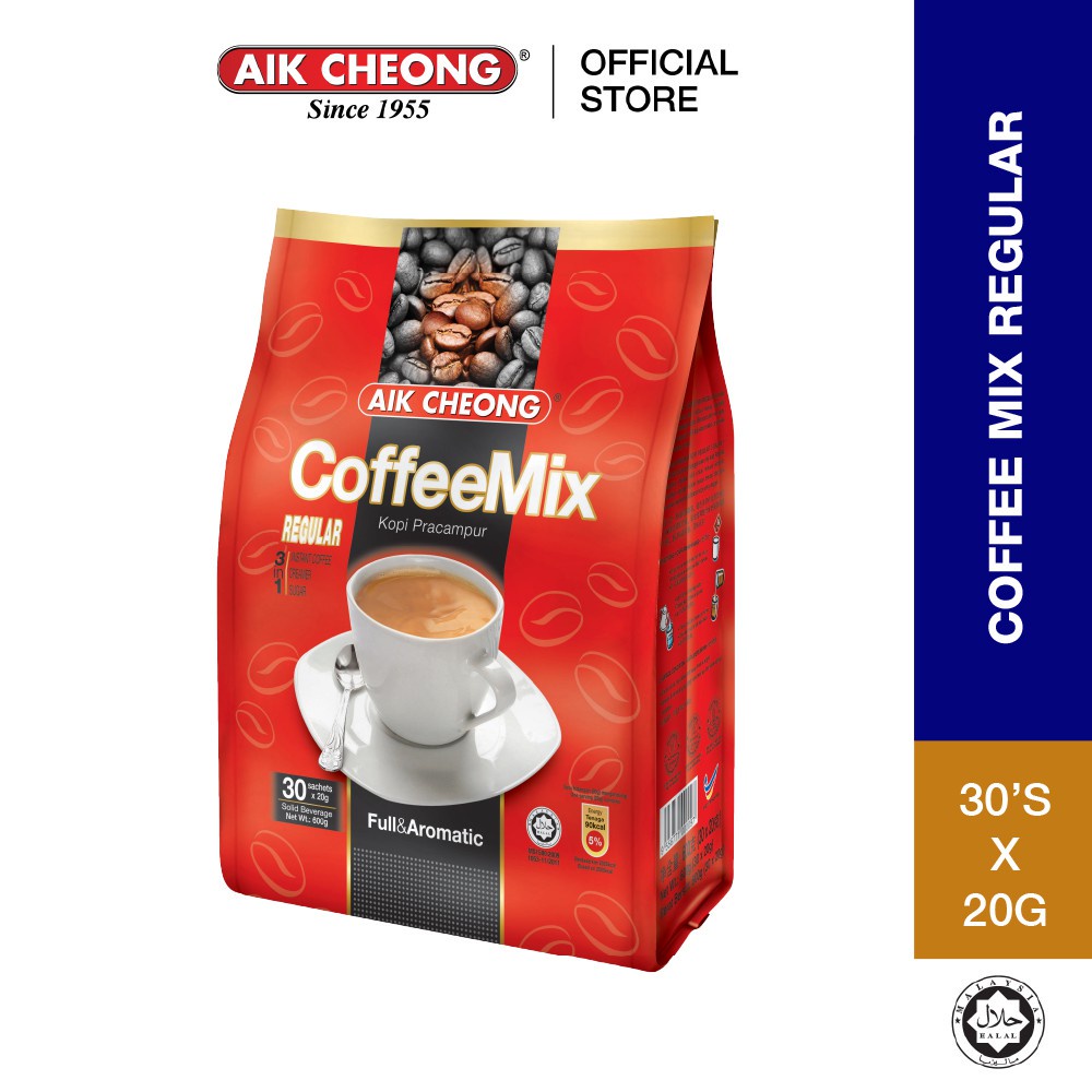 AIK CHEONG Coffee Mix 3 In 1 20G x 30'S/ 20G X 25'S-Wholesale Office Stationery and Pantry Supply