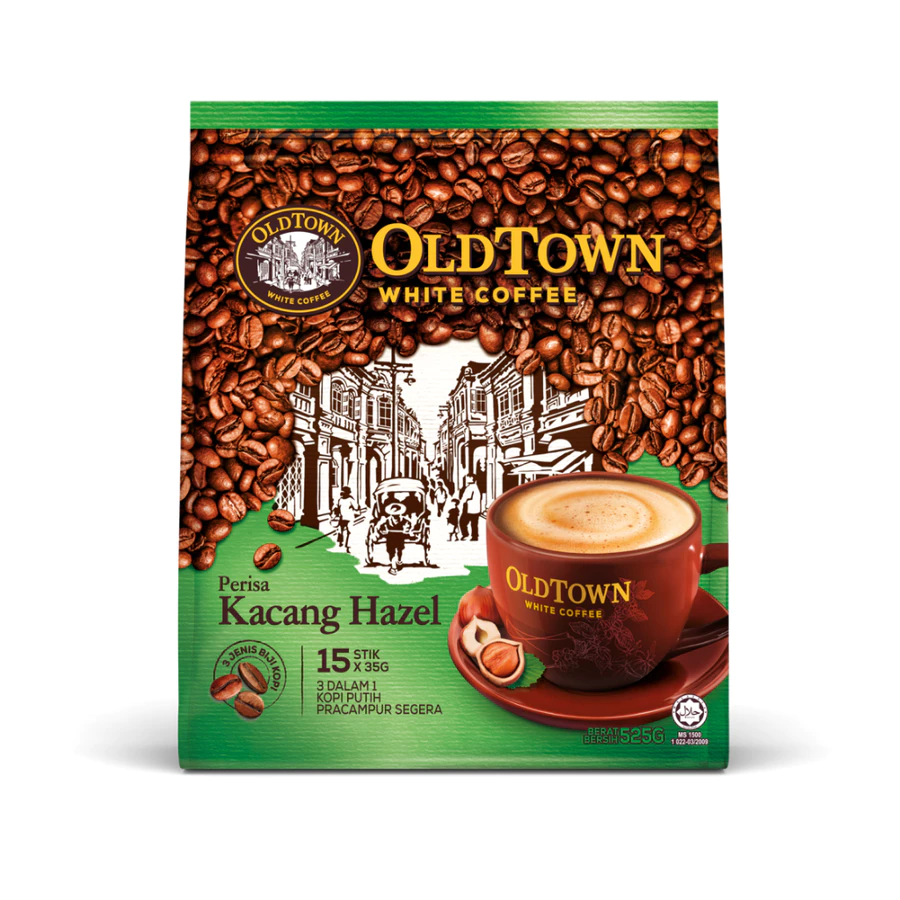 Old Town White Coffee 3in1 Hazelnut 15s x 35g