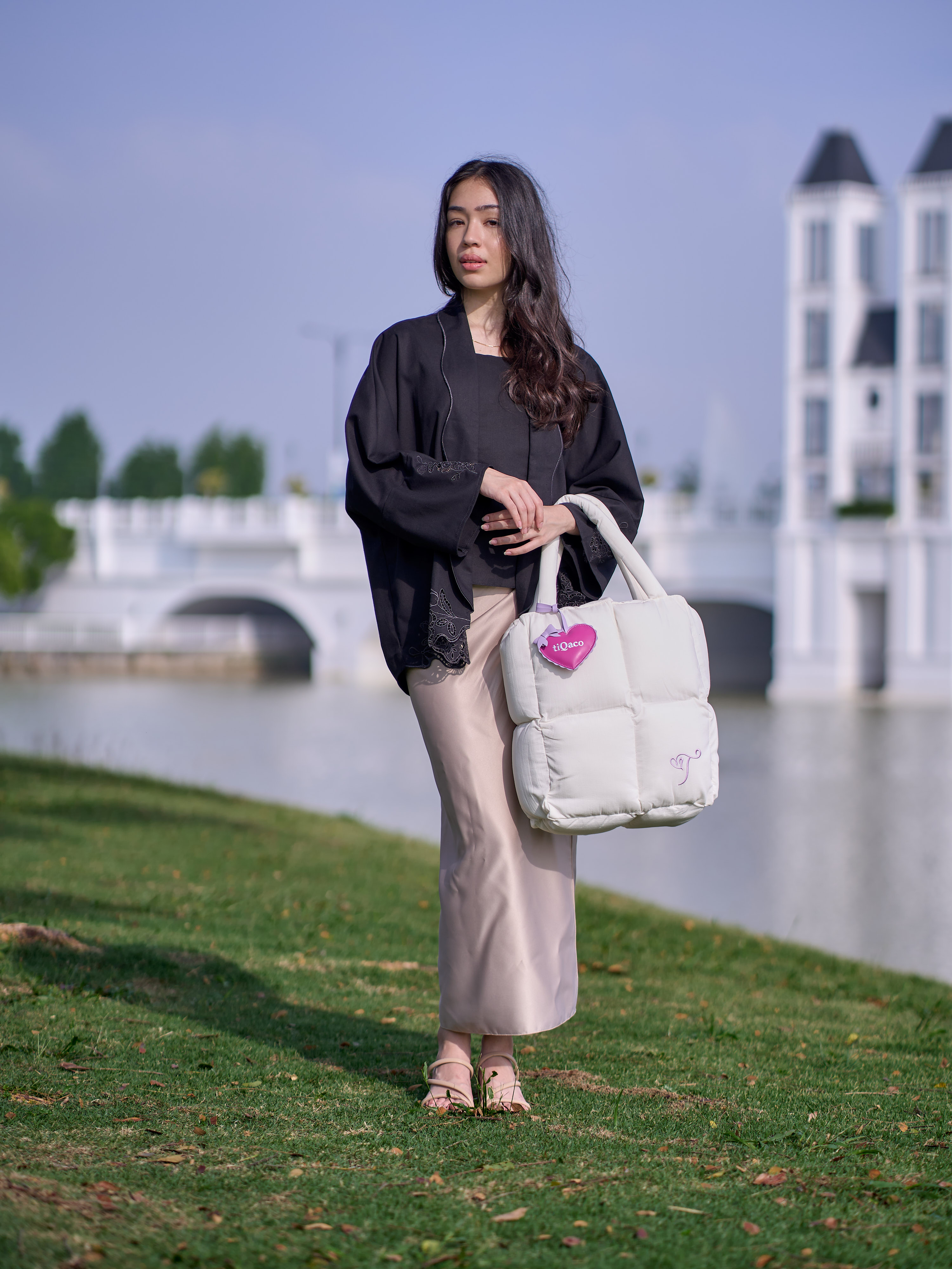 Marshmallow Bag with Heart-shaped Charm