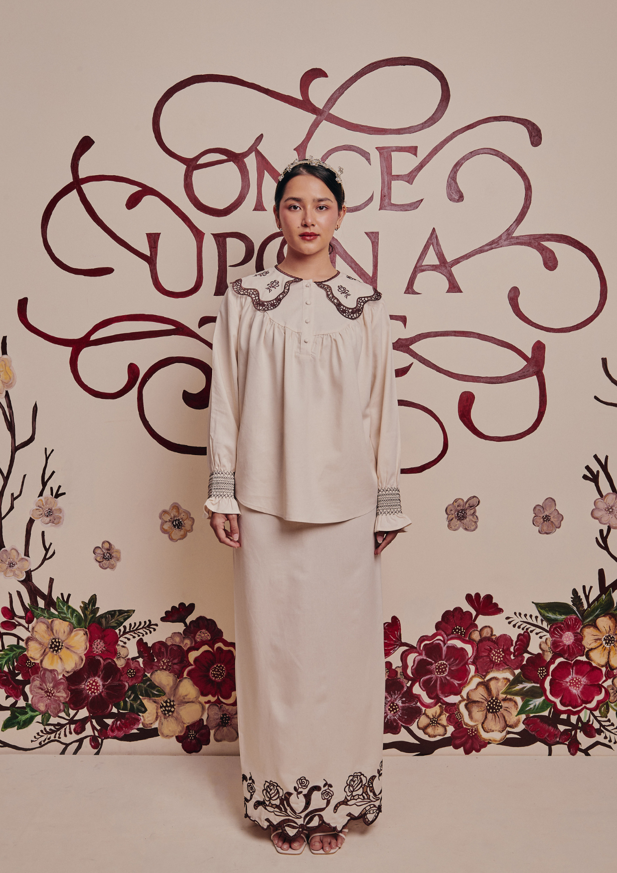 Breeze Kurung in Rosie