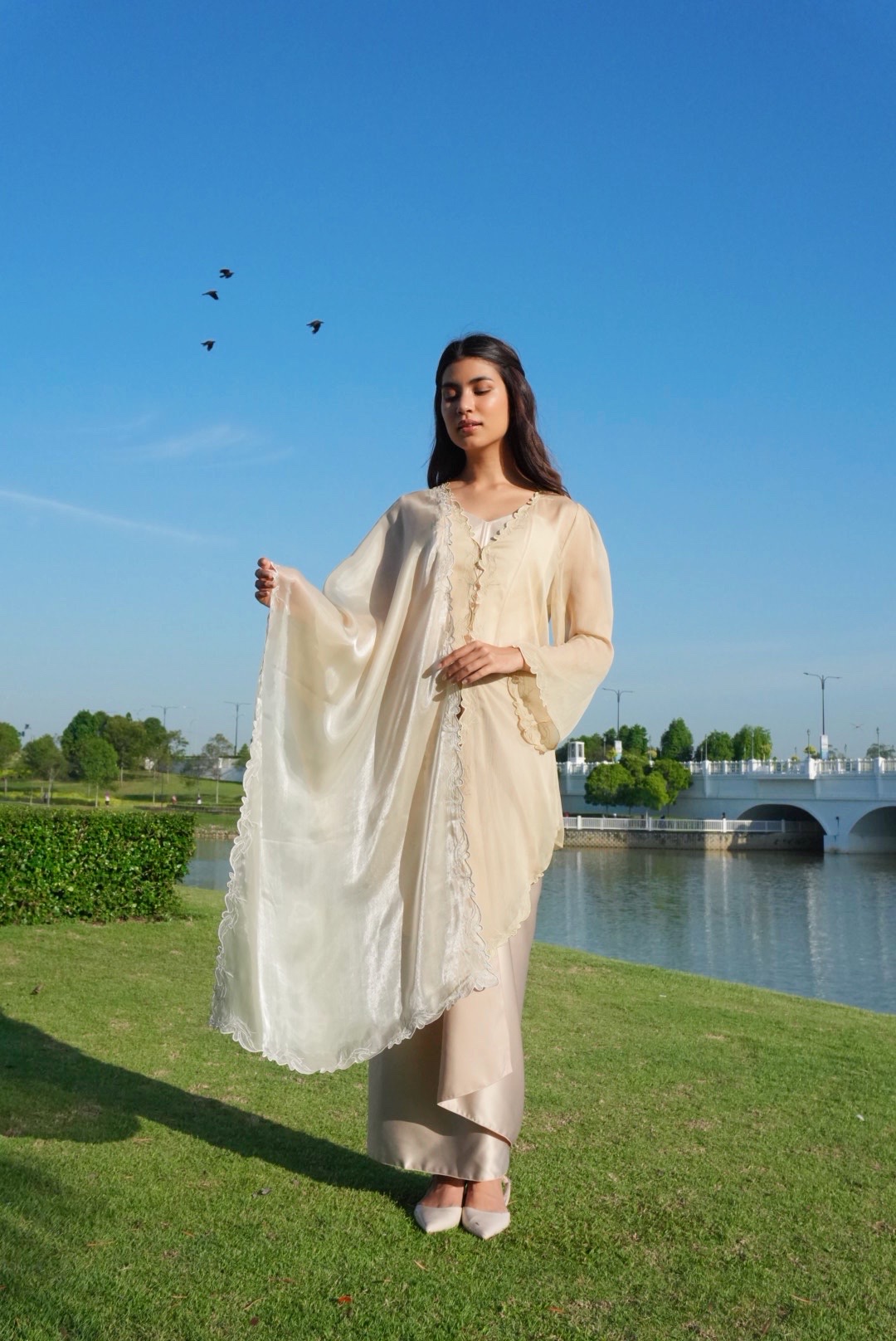 Twilight Kebaya in Ivory Beige