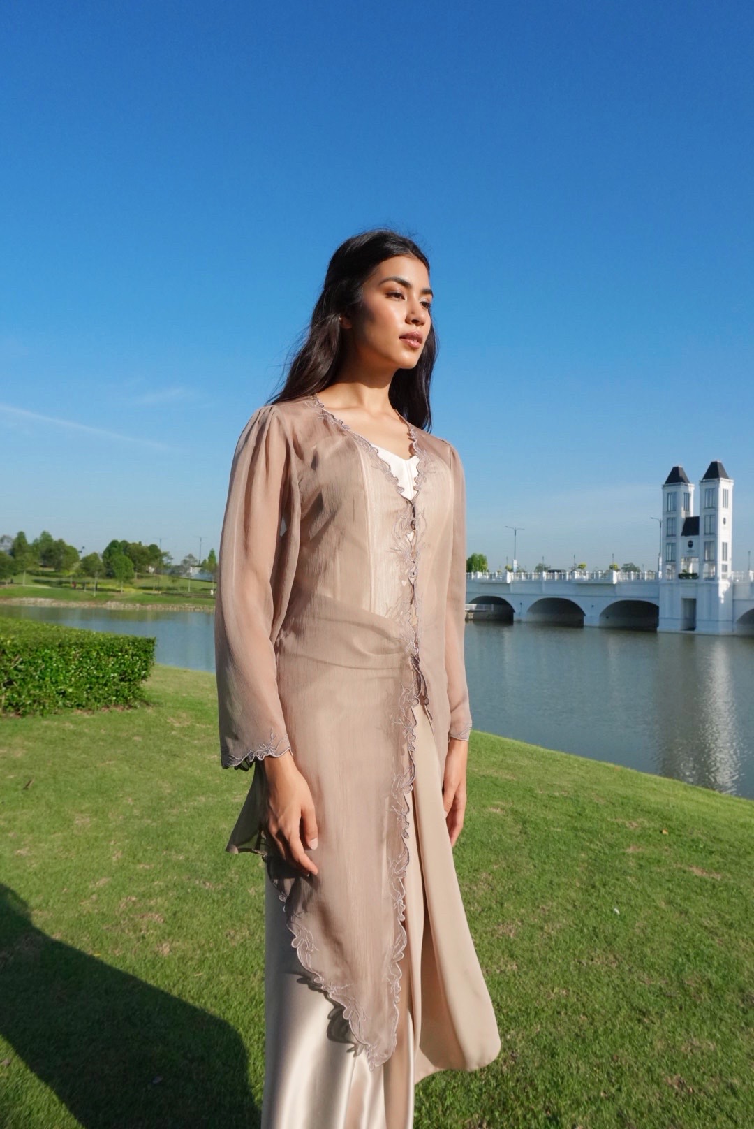 Twilight Kebaya in Brown Taupe