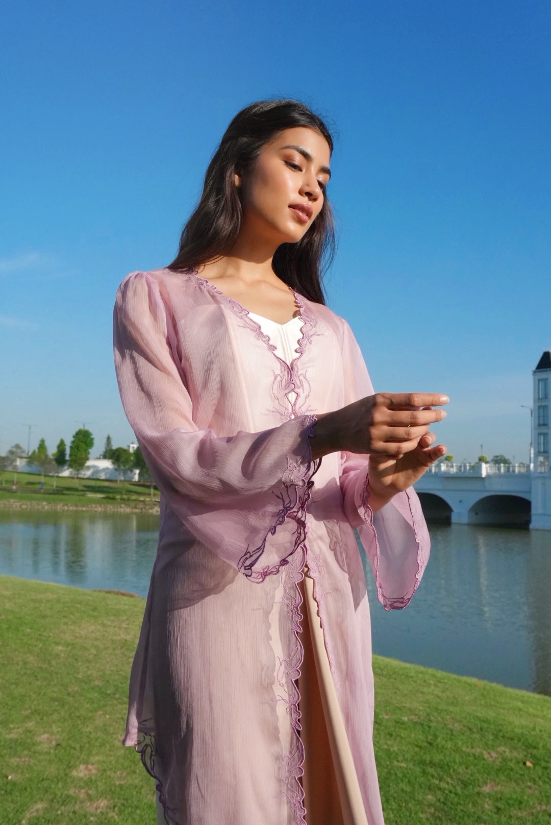 Twilight Kebaya in Dusty Lilac