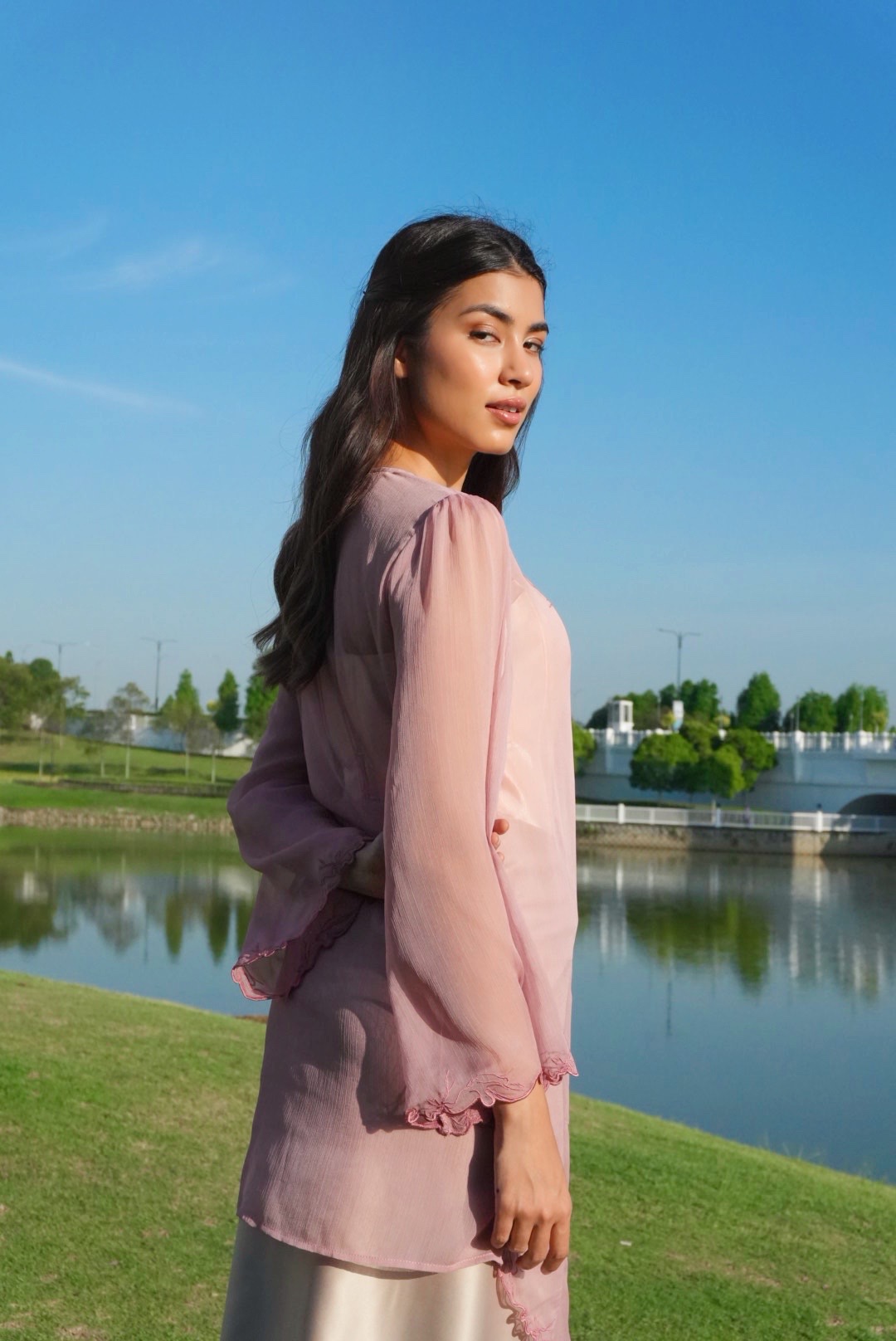 Twilight Kebaya in Dusty Lilac