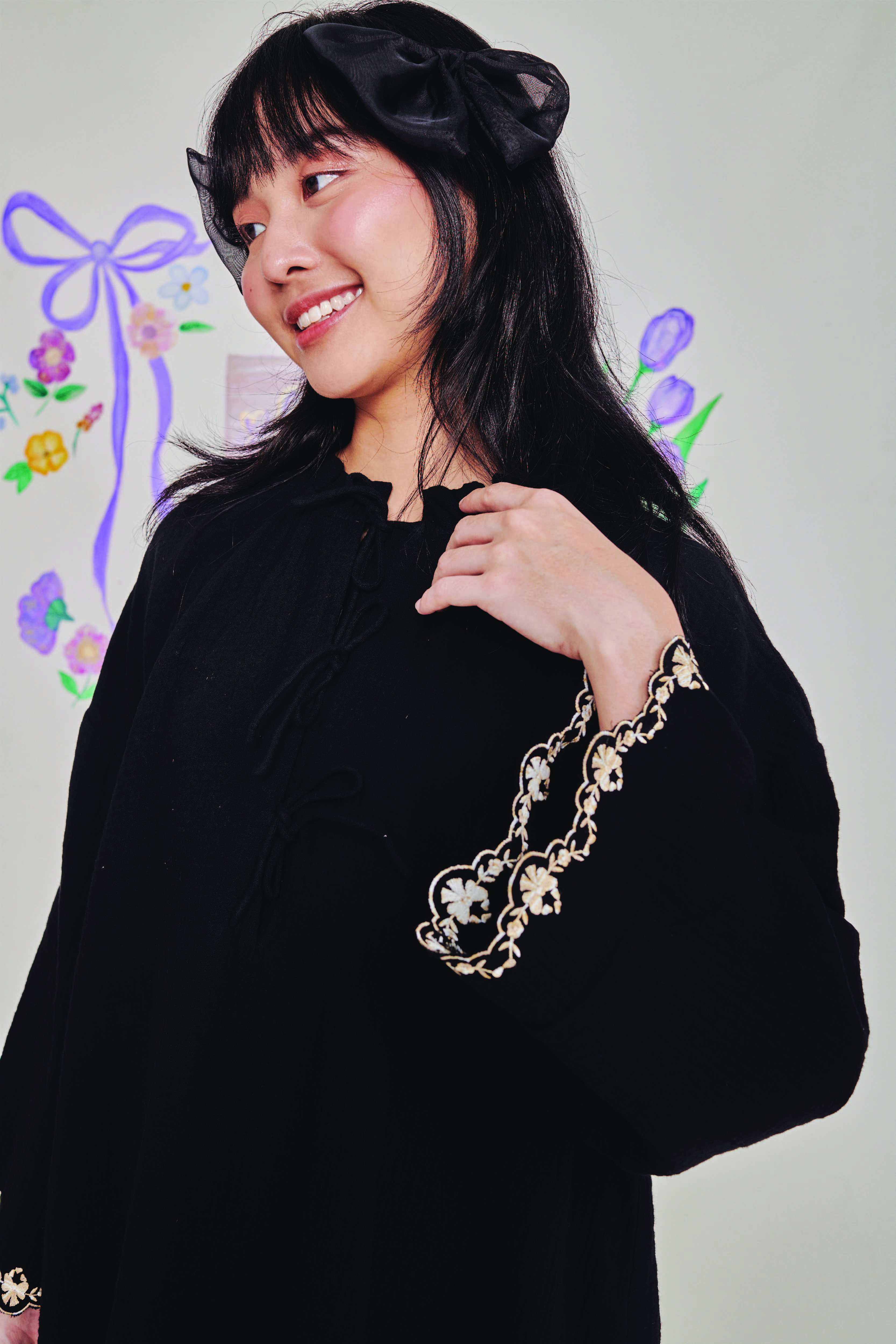 Romance Kurung in Black