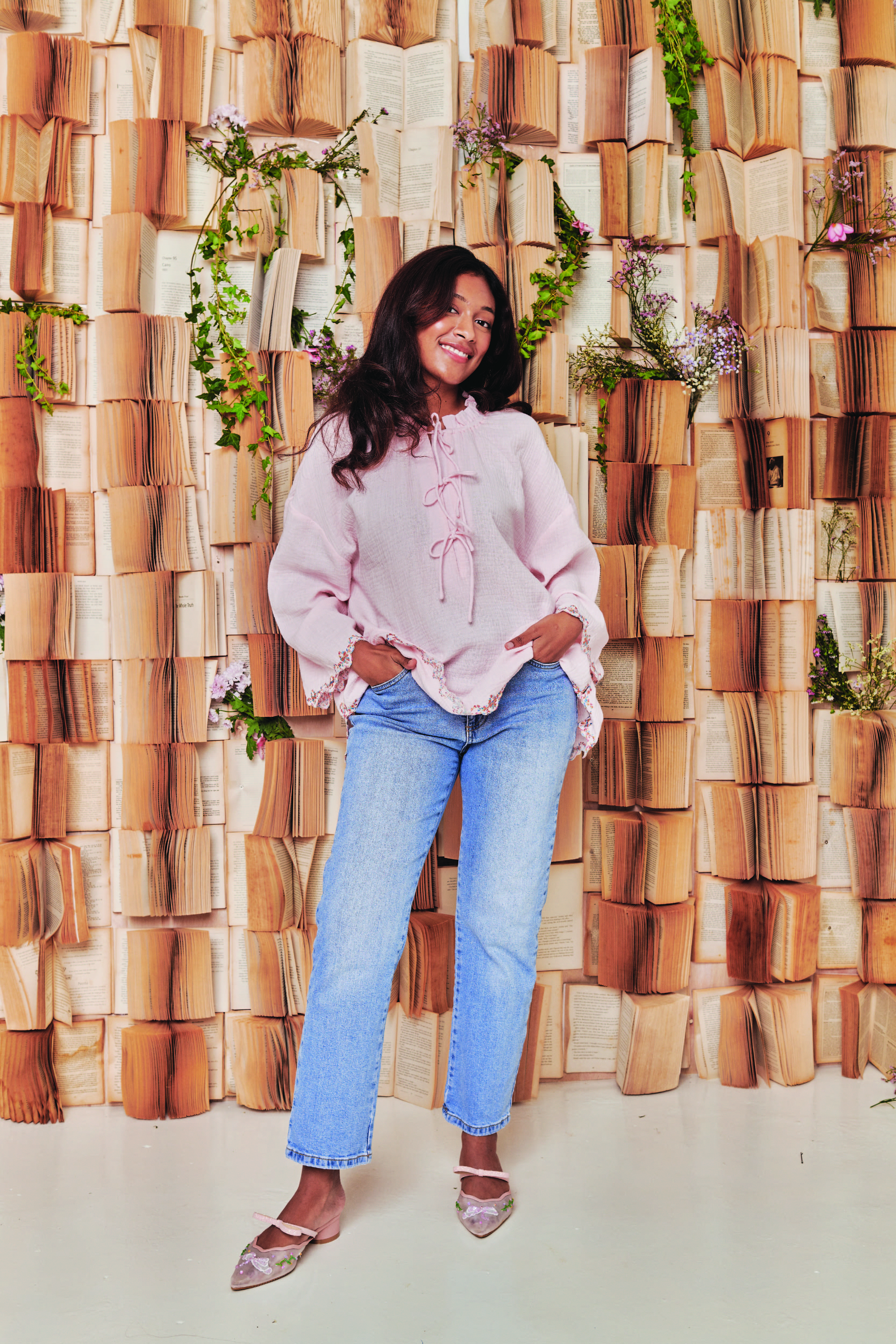 Romance Kurung in Blush