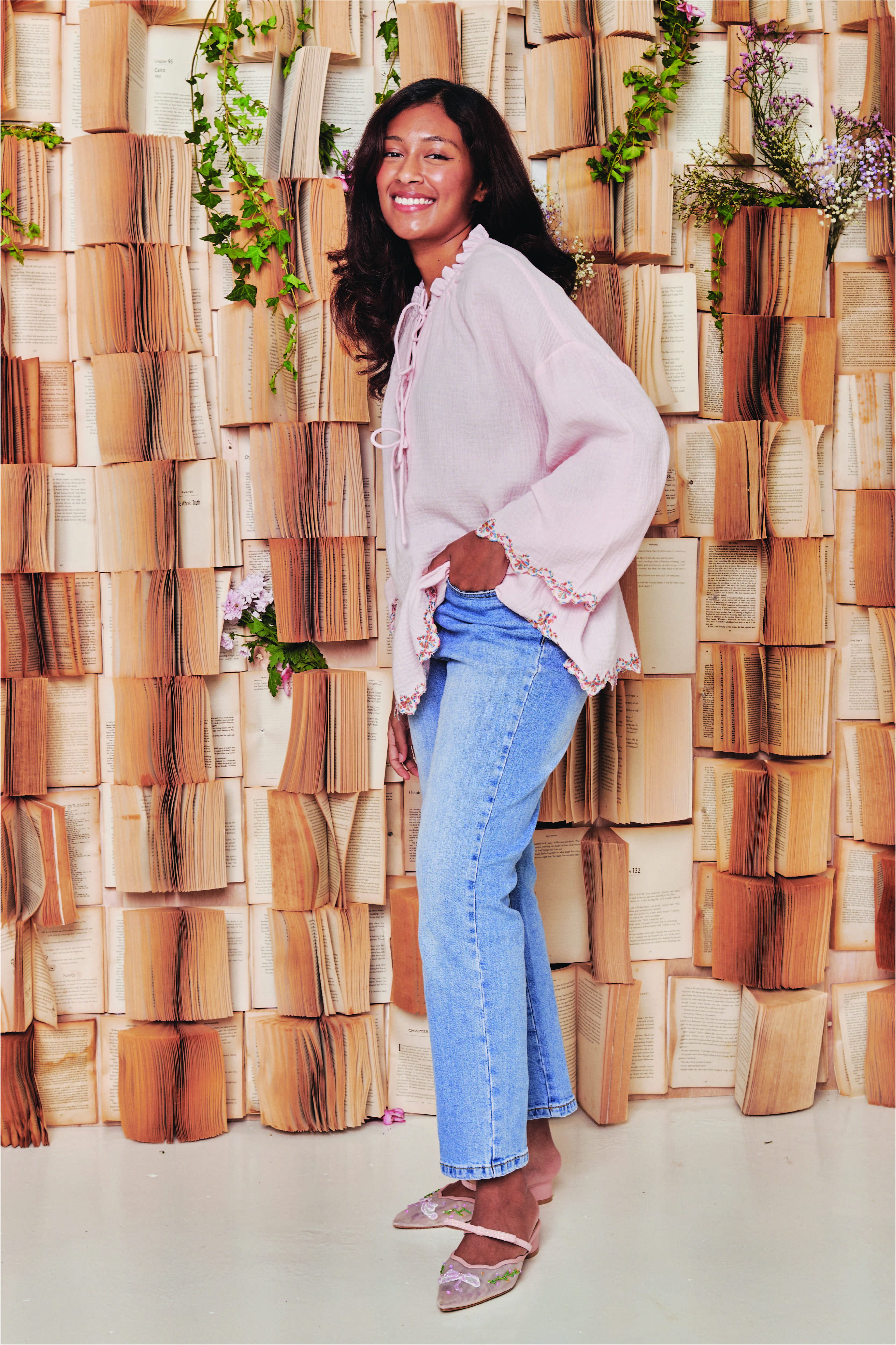 Romance Kurung in Blush