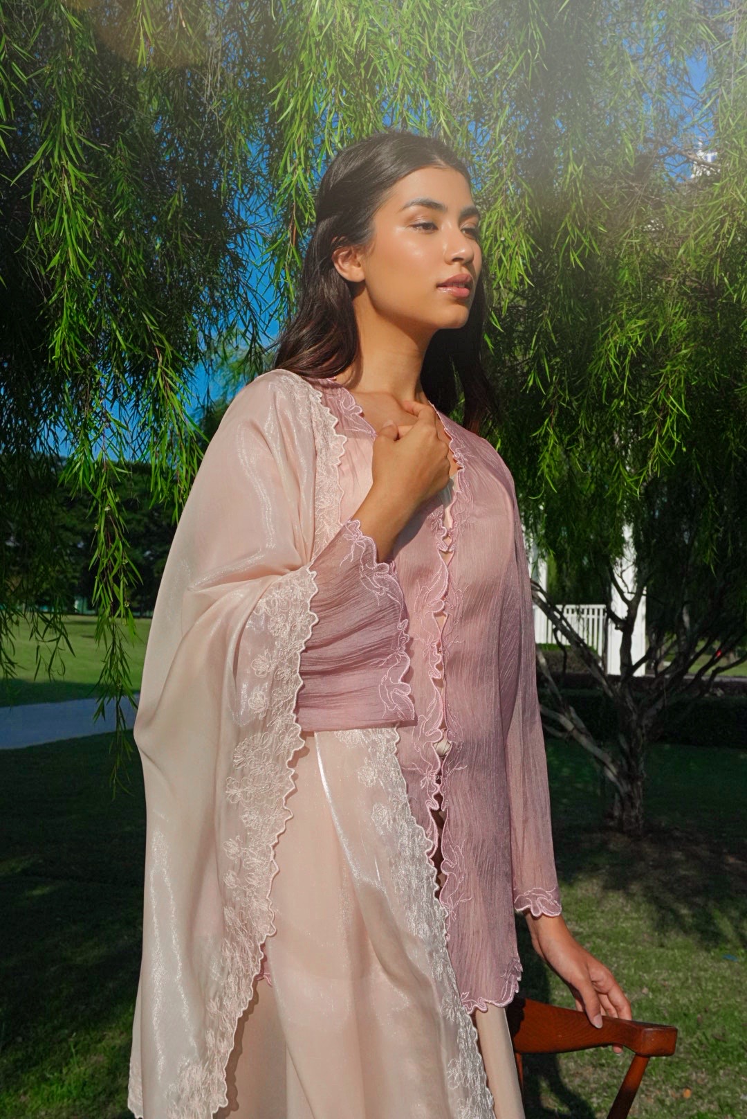 Petal Veil in Peach