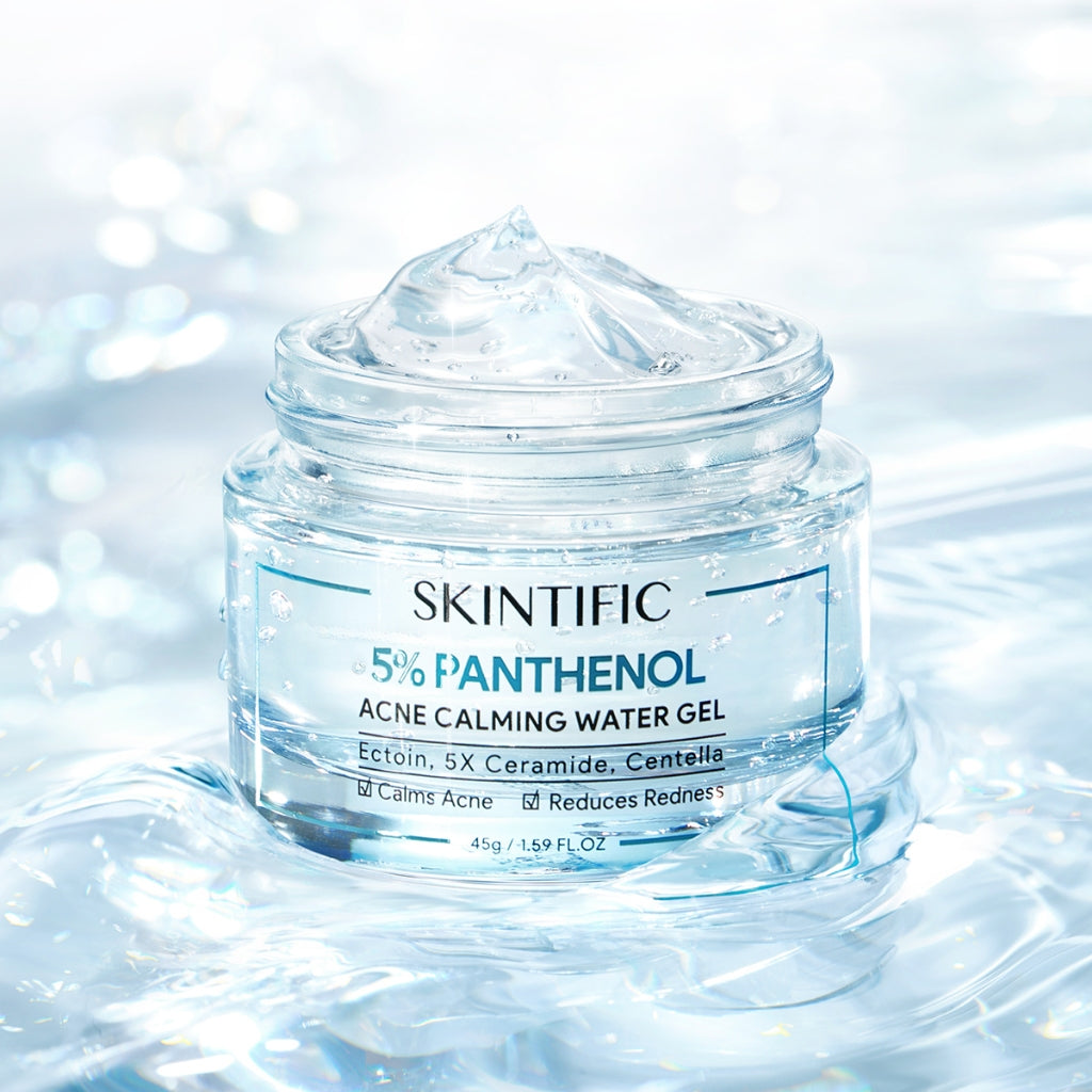 SKINTIFIC 2PCS Set 5% Panthenol Gel Moisturizer + Gel Facial Cleanser