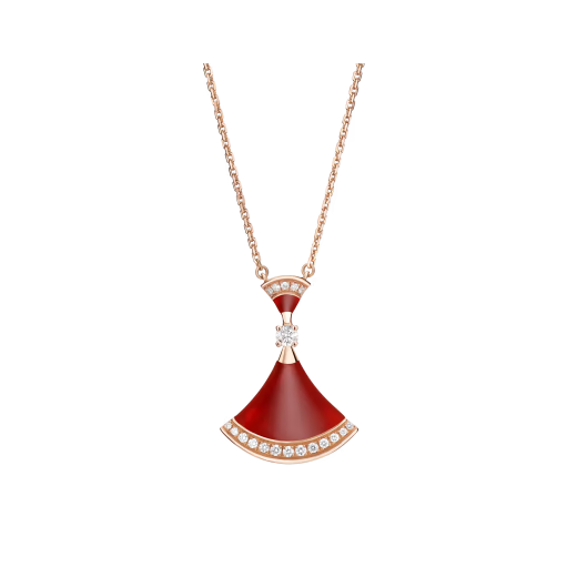 Diva's Necklace With Carnelian & Diamond
