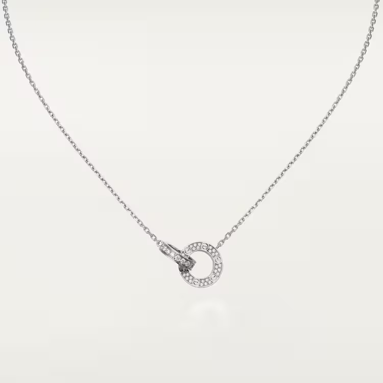 LOVE NECKLACE, DIAMOND-PAVED