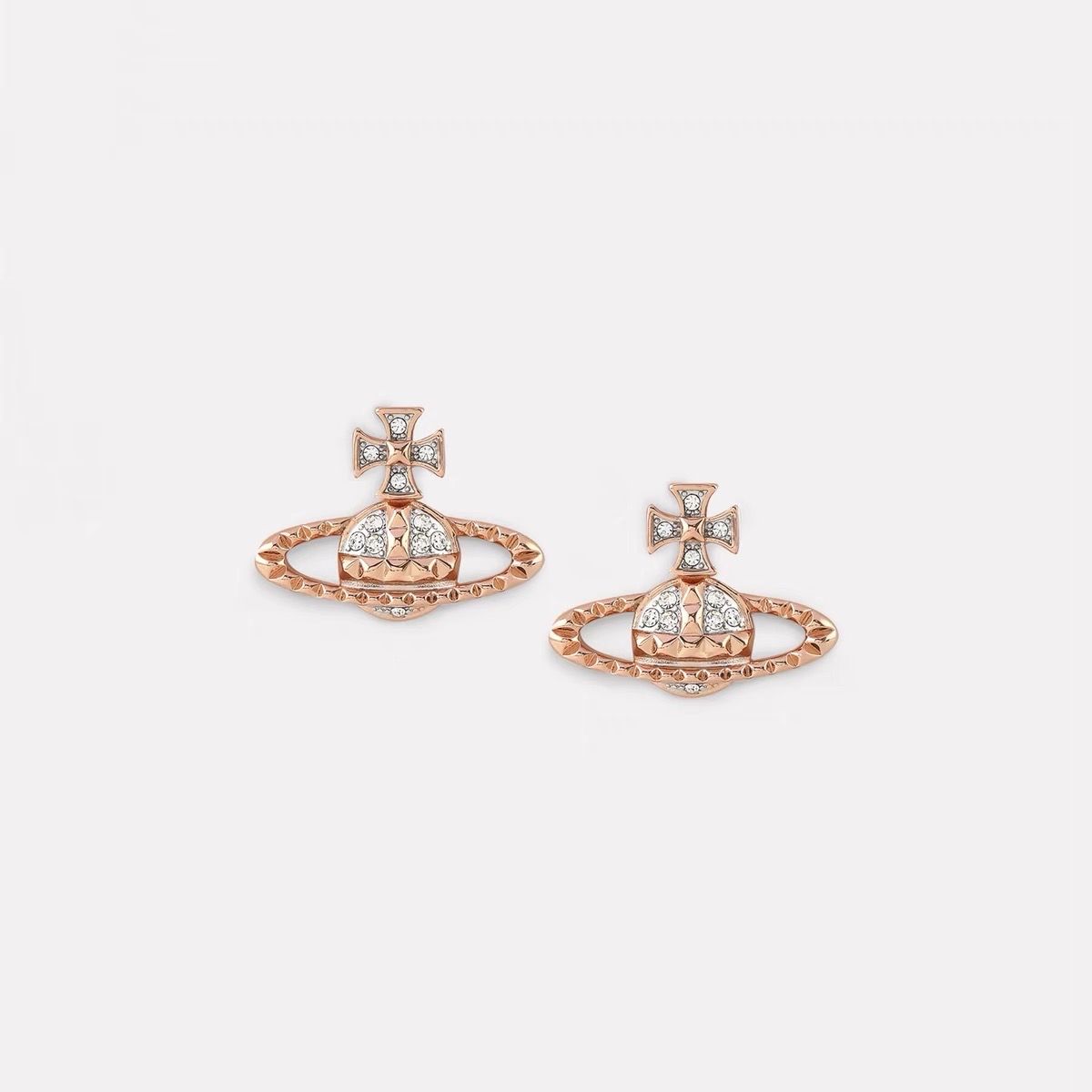 Vivienne Westwood Crystal Mayfair Bas Relief Earrings