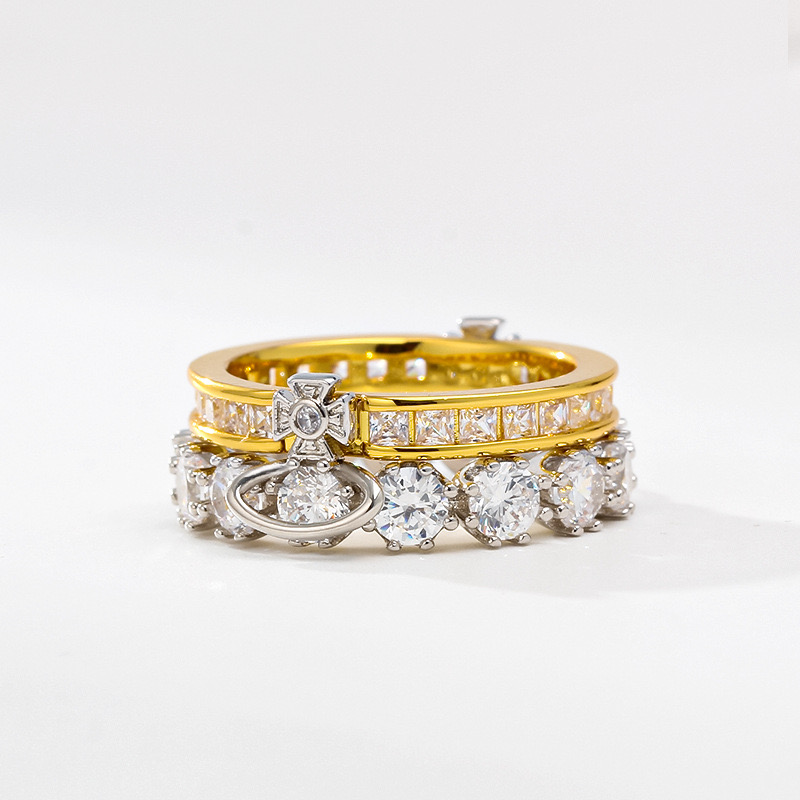 Vivienne Westwood Saturn Crystal Ring