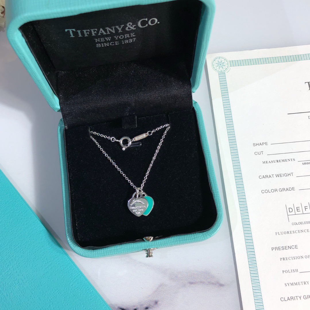 Tiffany Blue® Double Heart Tag Pendant