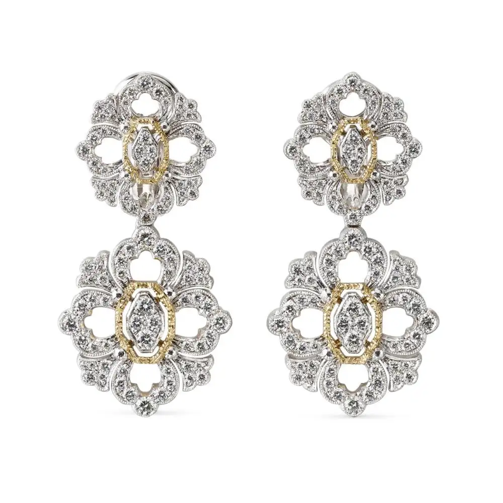 BUCCELLATI OPERA FULL PAVE' EARRINGS