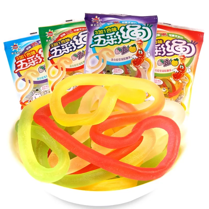 現貨 五彩繩糖 優卡水果軟糖 創意軟糖
