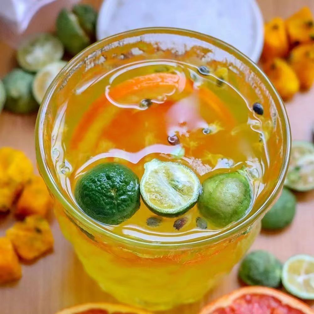 🥤西柚青桔百香果茶 凍幹金桔檸檬茶包