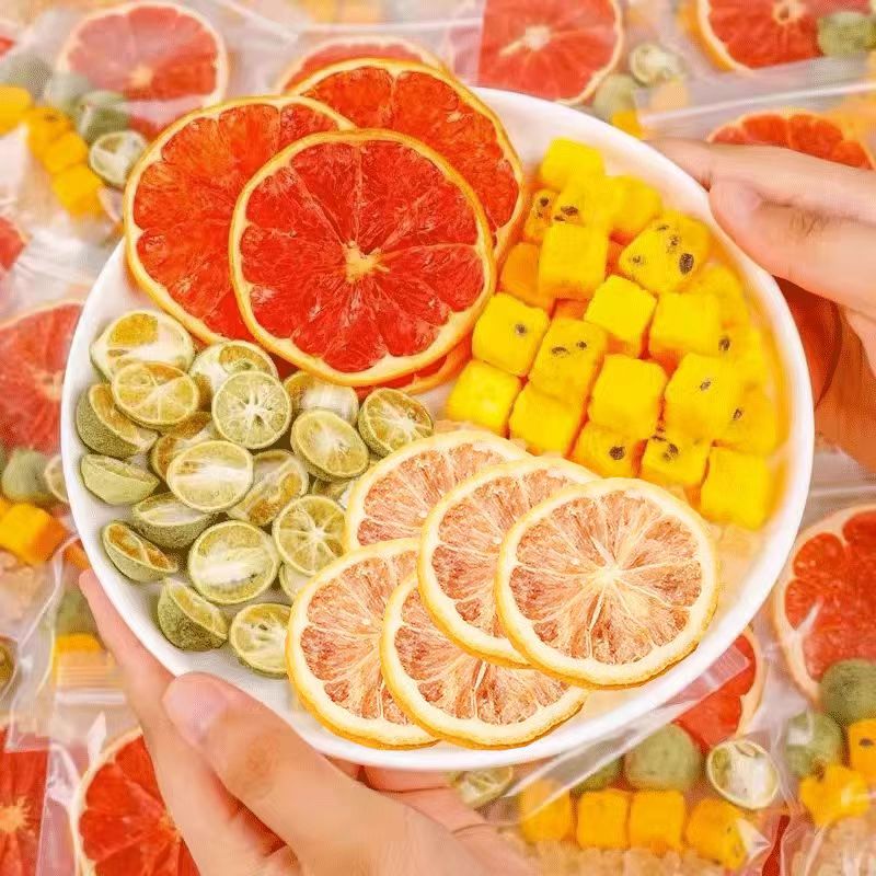 🥤西柚青桔百香果茶 凍幹金桔檸檬茶包