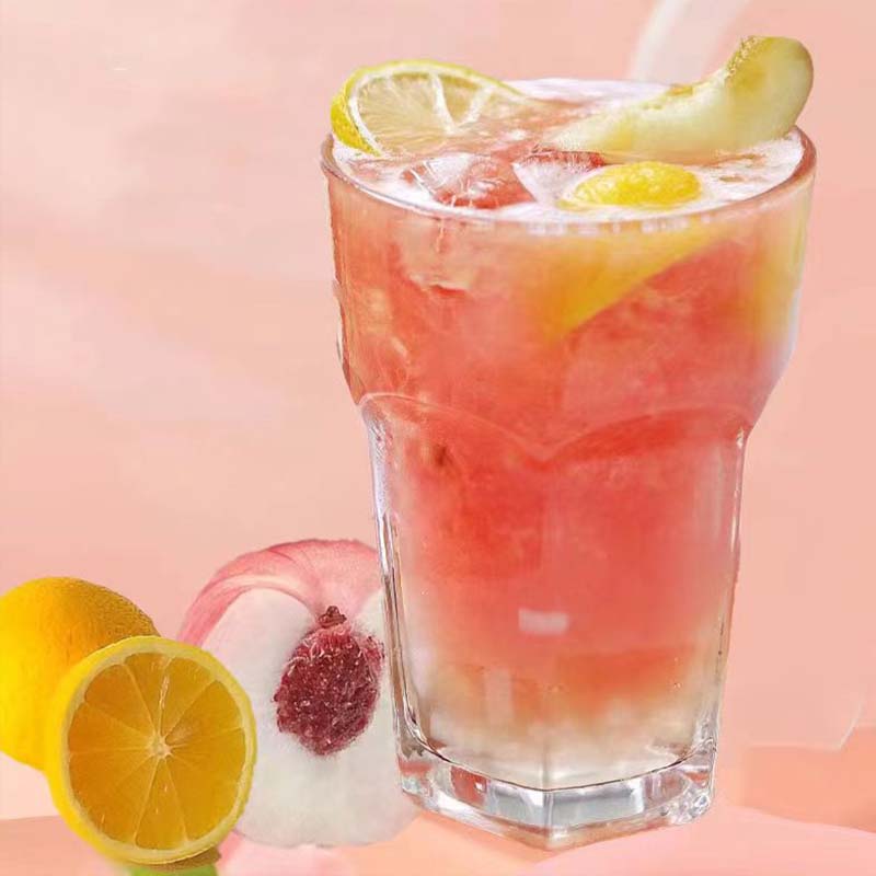 🥤蜜桃檸檬茶 夏季凍幹檸檬片水果茶