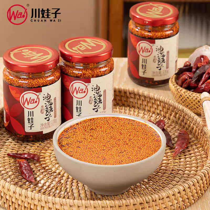 川娃子油潑辣子四川紅油辣椒拌菜蘸料