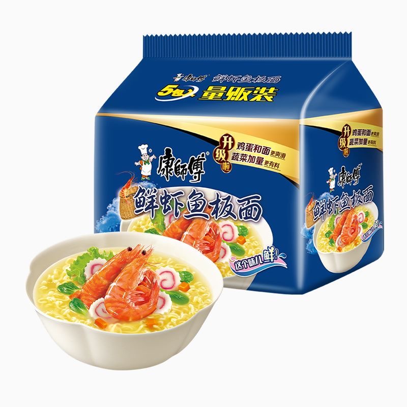 康師傅袋裝泡麵 方便麵 經典紅燒 老壇酸菜 番茄牛肉面 5袋入