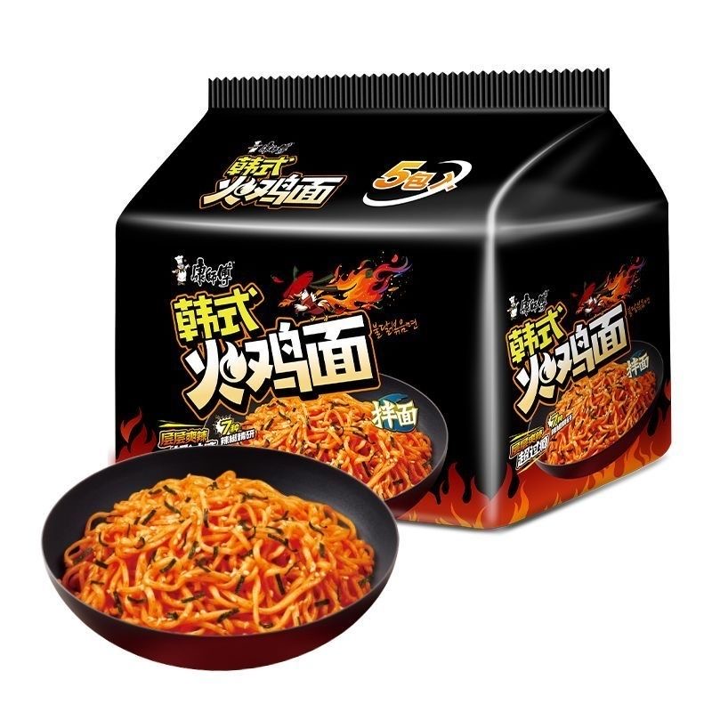 康師傅韓式火雞面 泡麵 拌麵 方便麵 118g*5袋