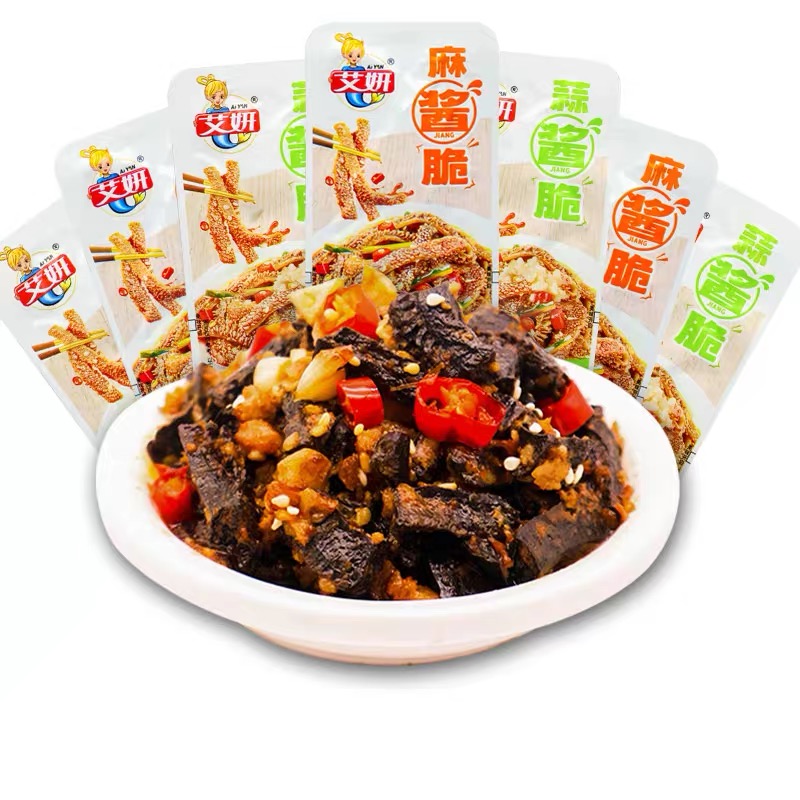 艾妍麻醬脆素毛肚  麻醬魔芋脆辣條 盒裝20/盒