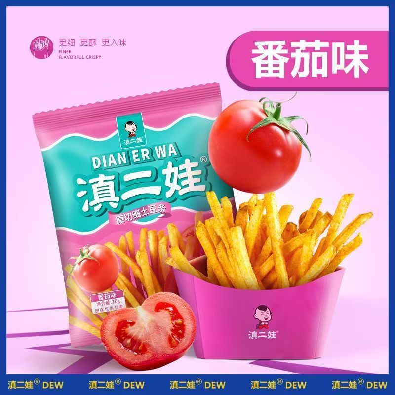滇二娃農科院原切土豆薯條蜂蜜黃油味麻辣薯片洋芋條
